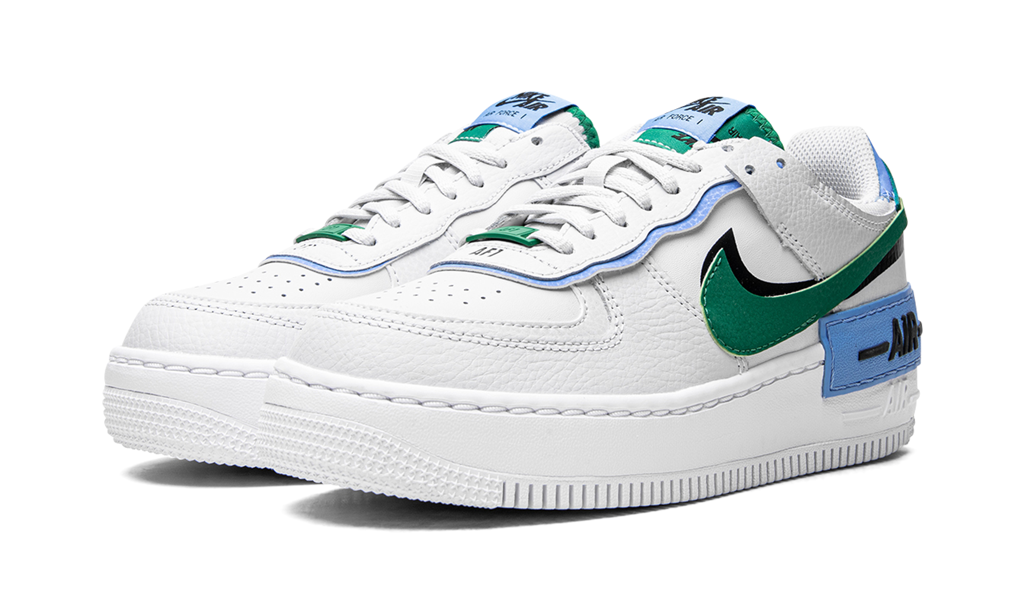 nike air force 1 low shadow malachite women s+CI0919-004+diagnol left view