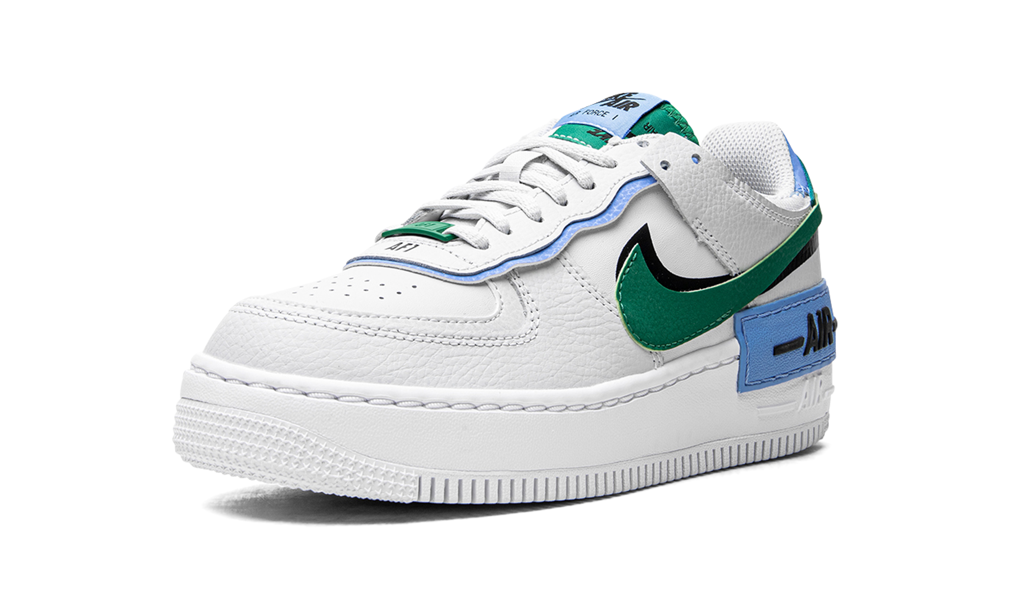 nike air force 1 low shadow malachite women s+CI0919-004+left diagnol single view