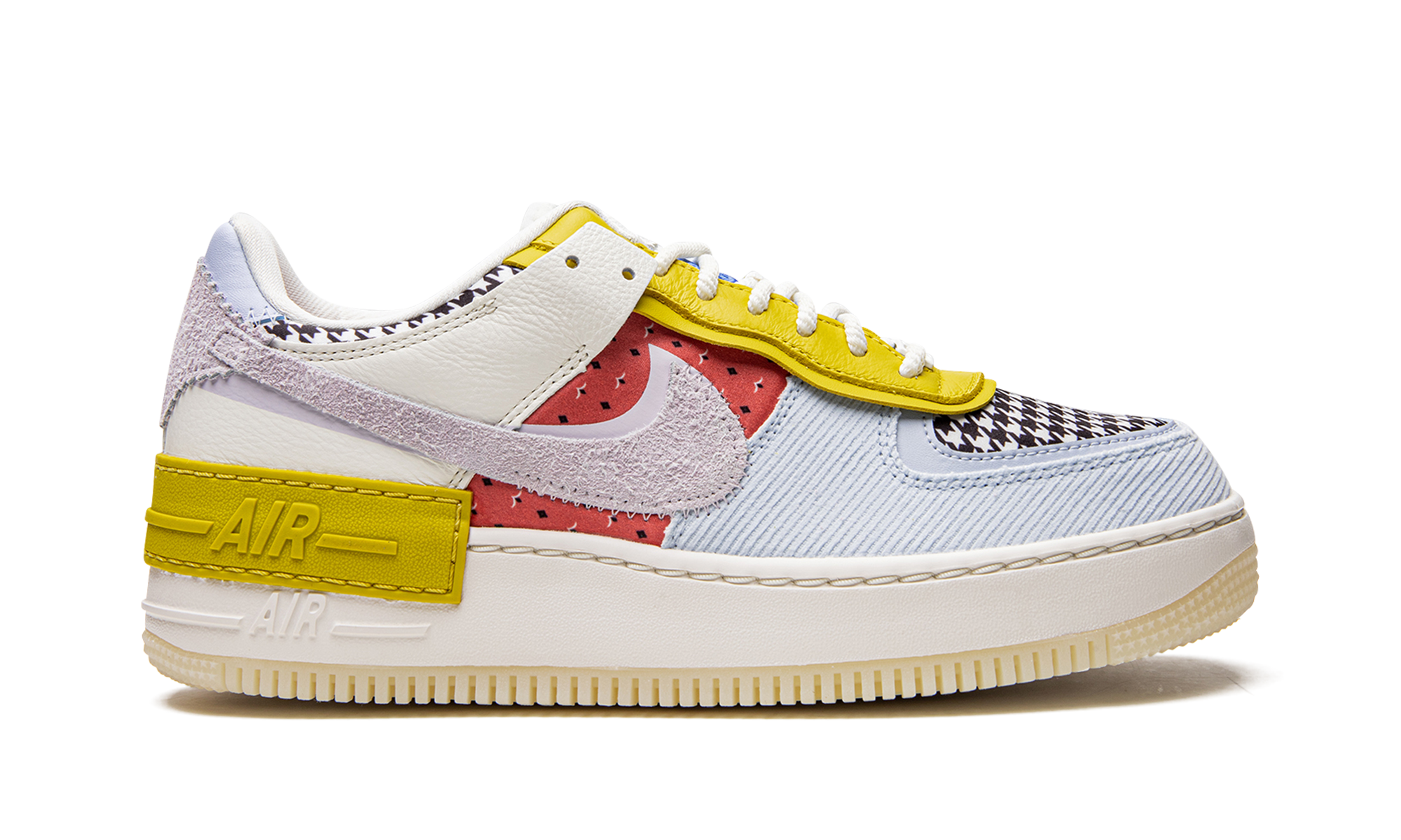 nike air force 1 low shadow multi print houndstooth women s+DM8076-100+right view