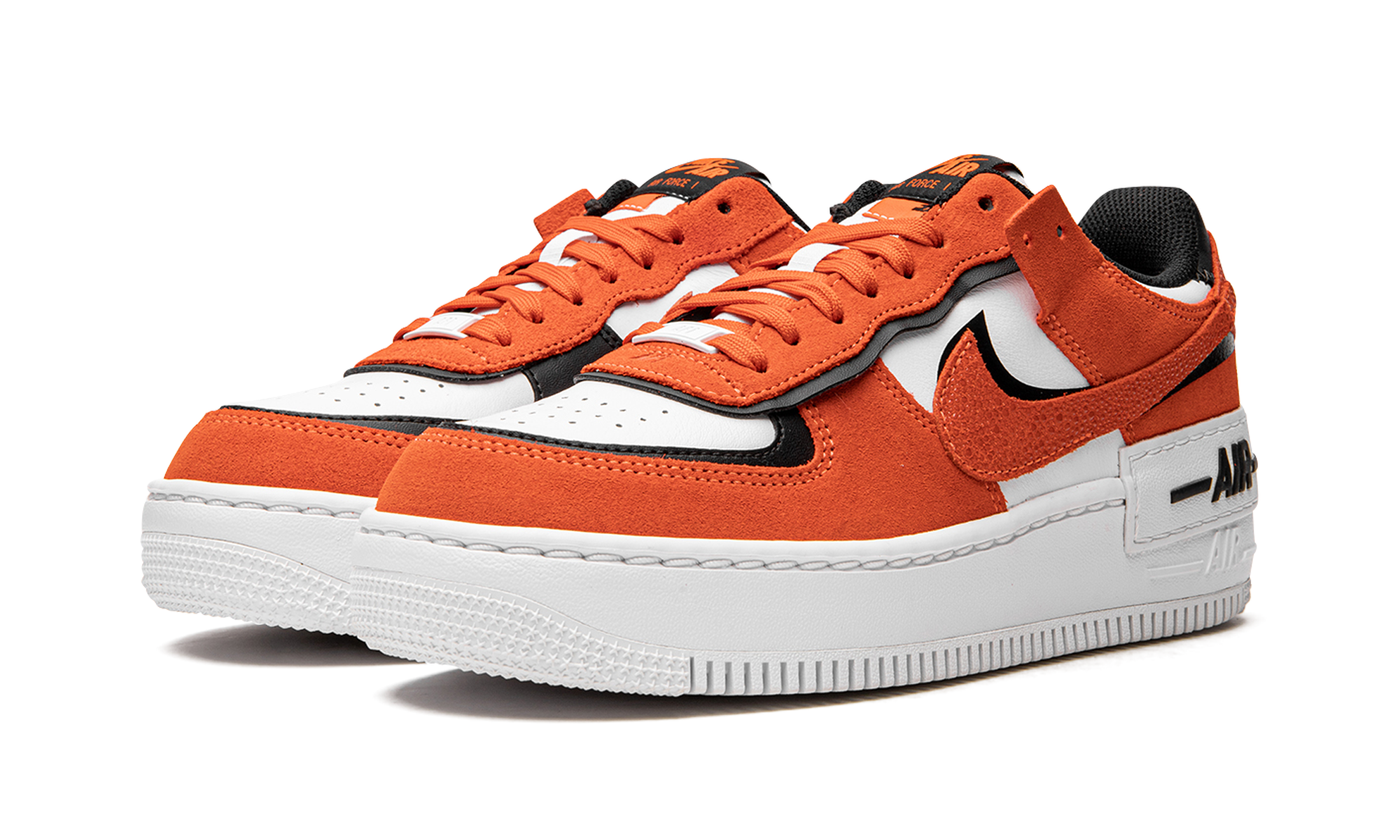 nike air force 1 low shadow rush orange women s+DQ8586-800+diagnol left view