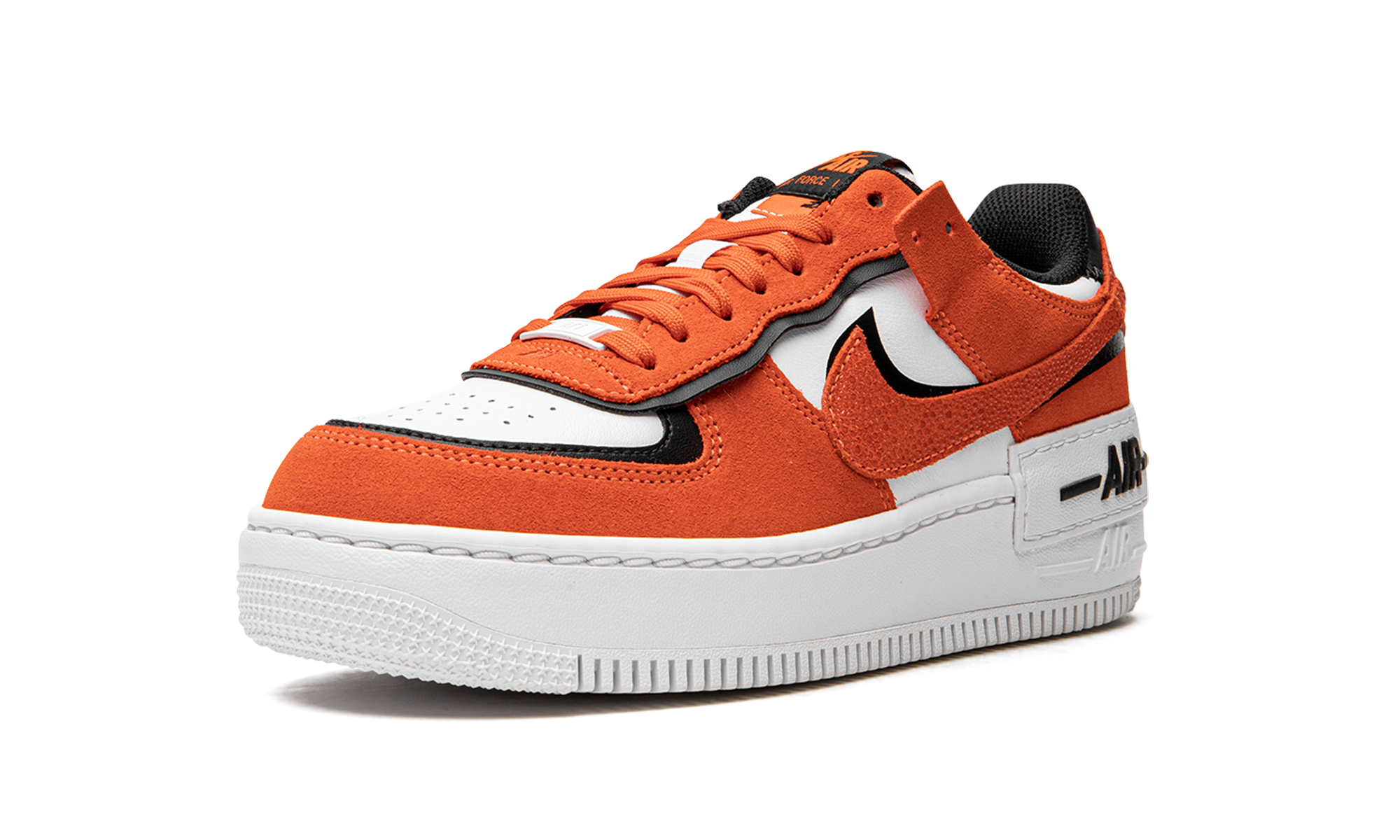 nike air force 1 low shadow rush orange women s+DQ8586-800+left diagnol single view