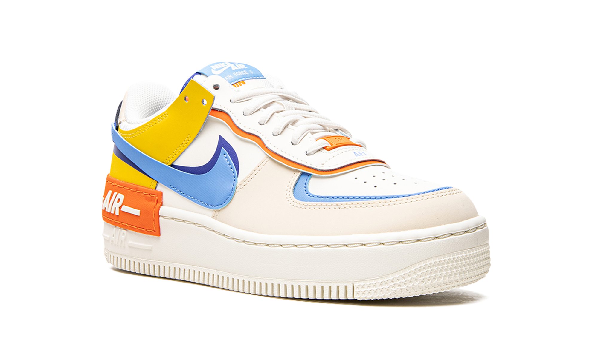 nike air force 1 low shadow sail game royal rush orange university blue women s+CI0919-115+diagnol right view