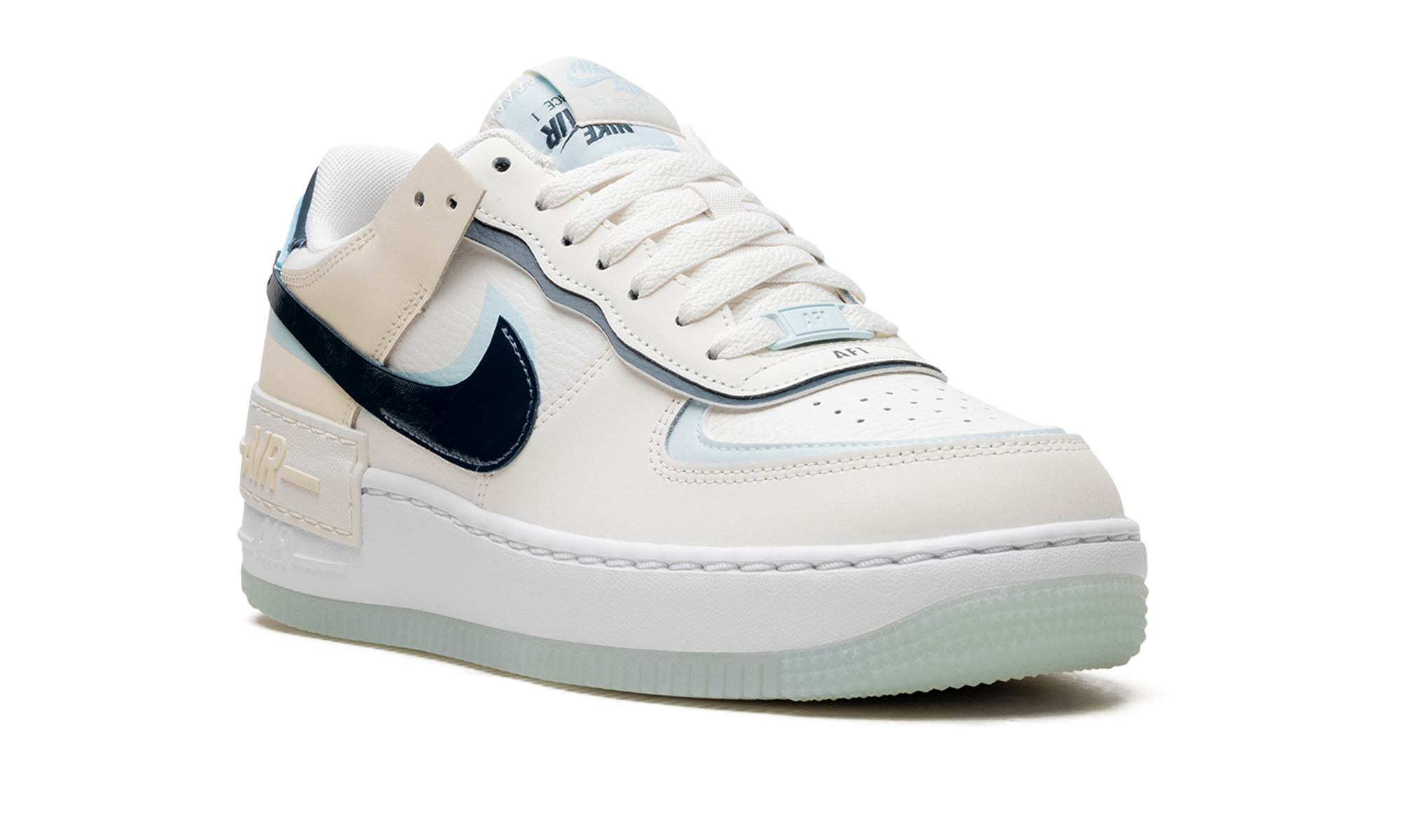 nike air force 1 low shadow sail glacier blue women s+DZ1847-107+diagnol right view
