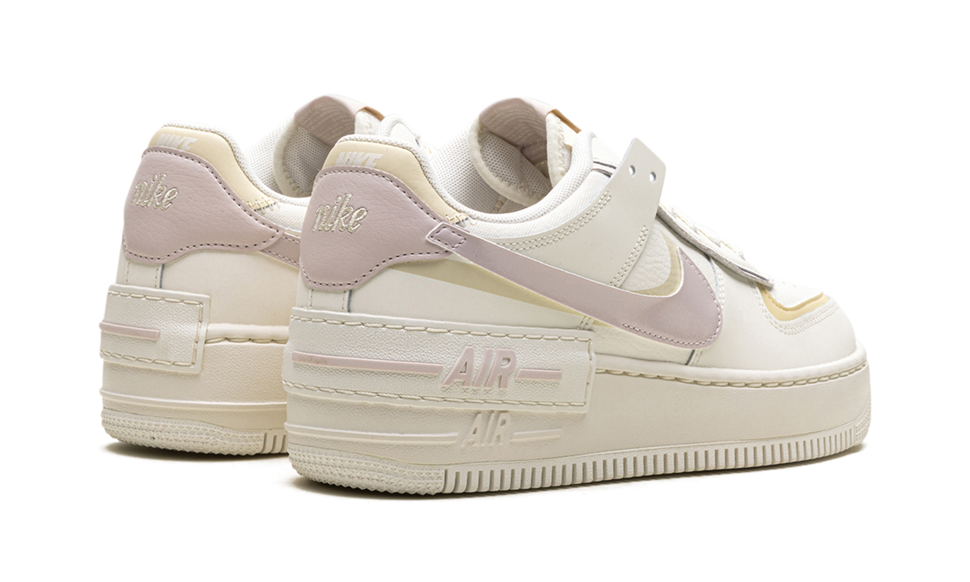 nike air force 1 low shadow sail platinum violet women s+DZ1847-104+diagnol right behind view
