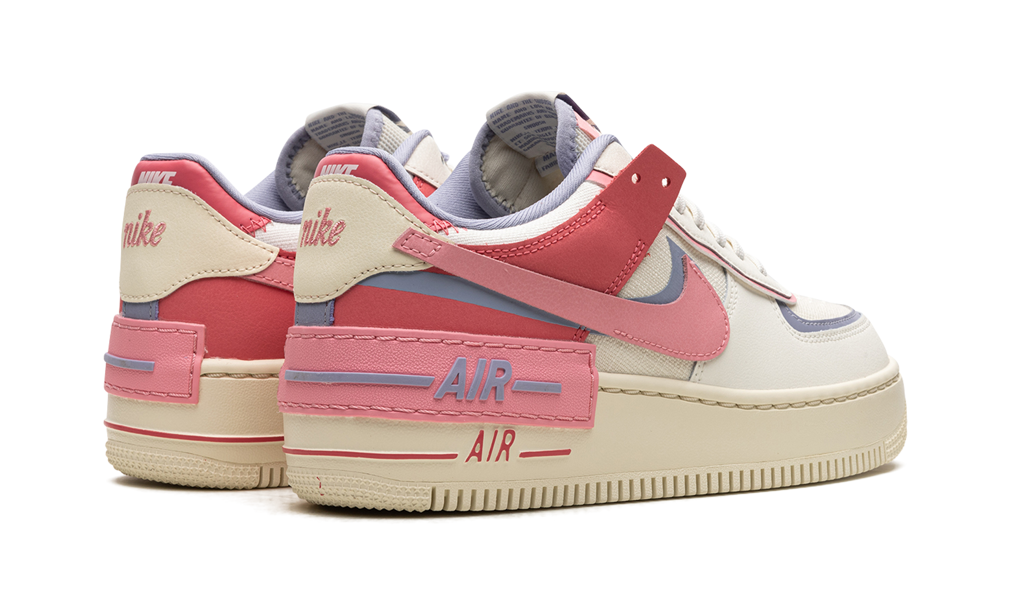 nike air force 1 low shadow sail sea coral women s+DV7449-101+diagnol right behind view