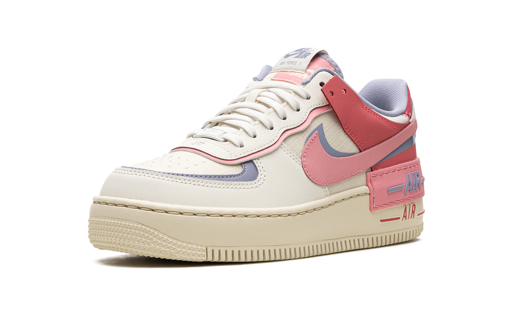 nike air force 1 low shadow sail sea coral women s+DV7449-101+left diagnol single view