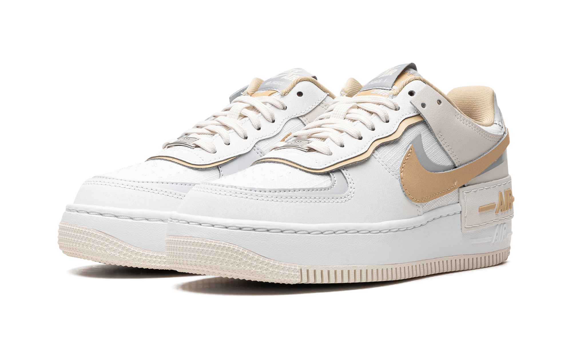 nike air force 1 low shadow sail tan women s+DV7449-100+diagnol left view