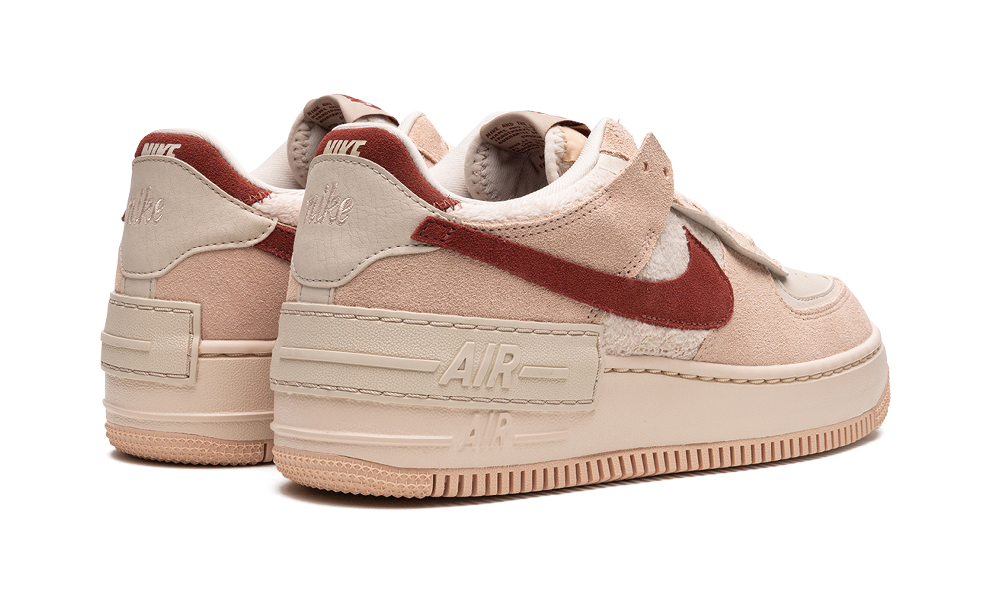 nike air force 1 low shadow shimmer women s+DZ4705-200+diagnol right behind view