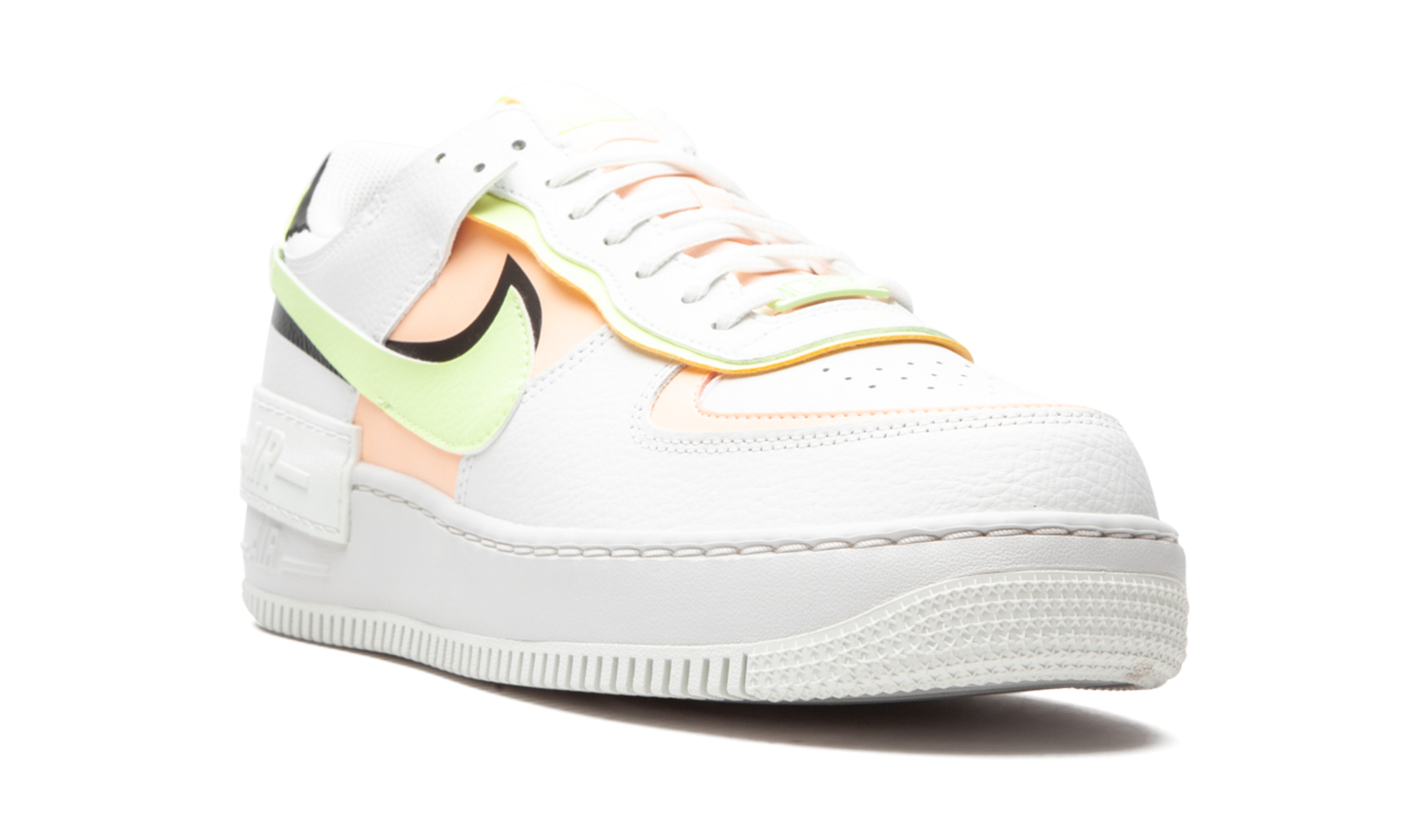 nike air force 1 low shadow summit white barely volt crimson tint women s+CI0919-107+diagnol right view