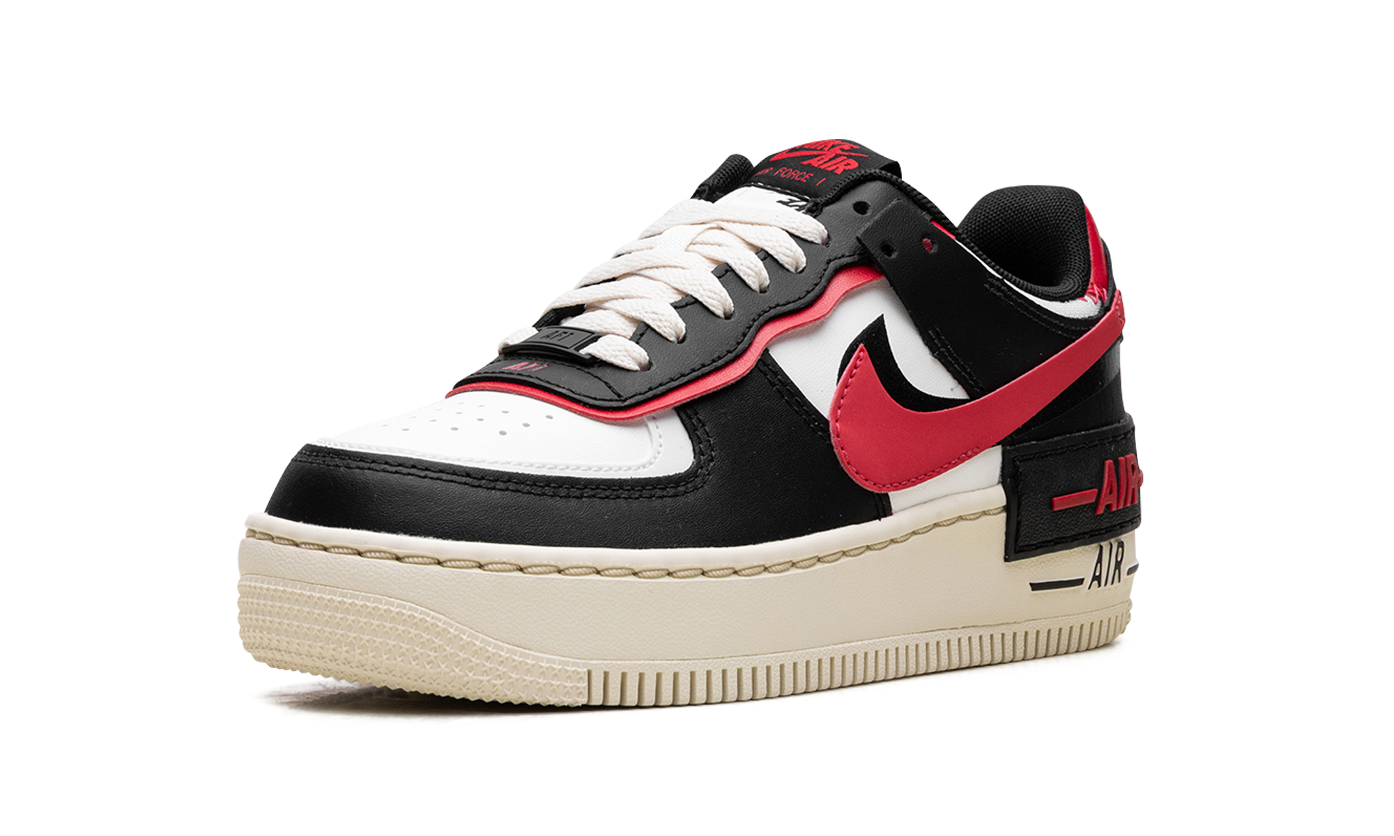 nike air force 1 low shadow summit white university red black women s+DR7883-102+left diagnol single view