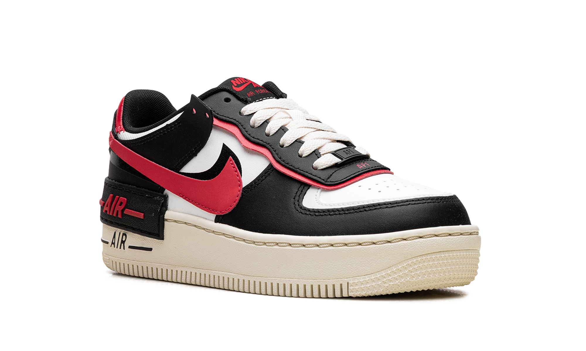 nike air force 1 low shadow summit white university red black women s+DR7883-102+diagnol right view