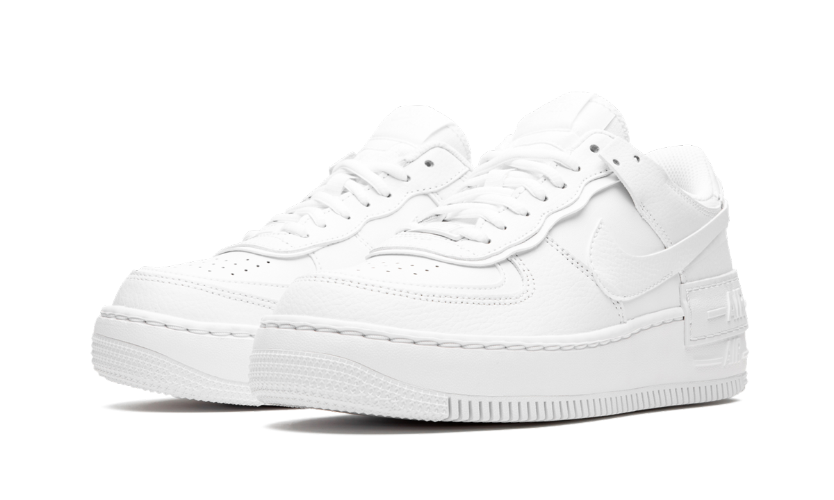 nike air force 1 low shadow triple white women s+CI0919-100+diagnol left view
