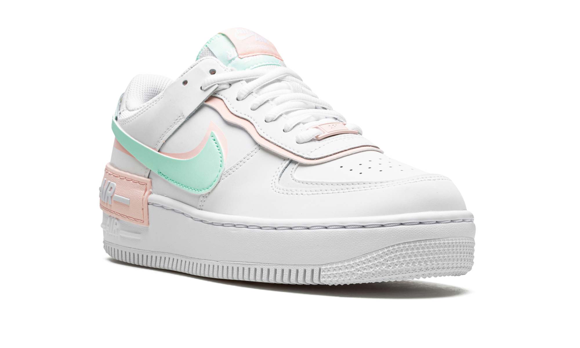 nike air force 1 low shadow white atmosphere mint foam women s+CI0919-117+diagnol right view