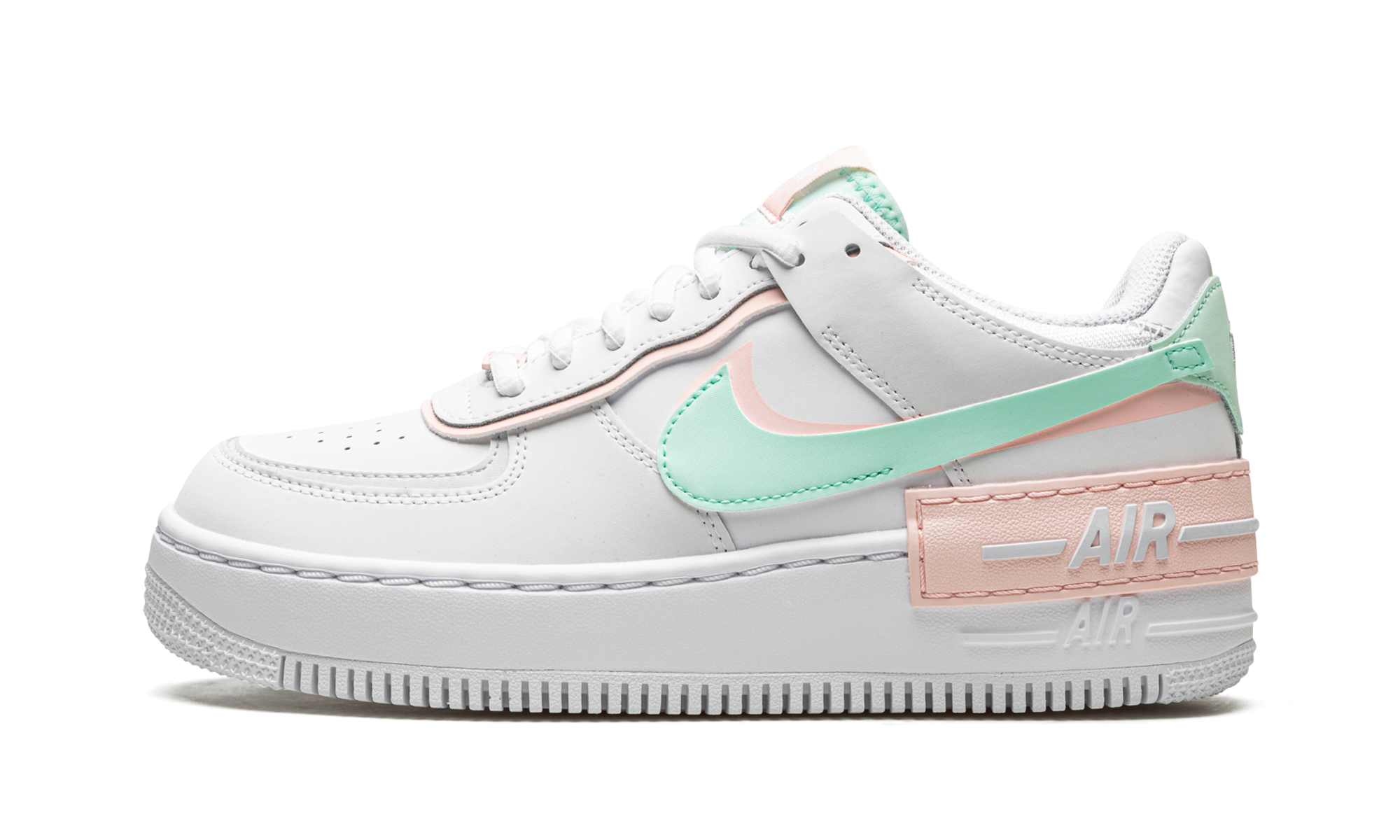 nike air force 1 low shadow white atmosphere mint foam women s+CI0919-117+diagnol right view 1