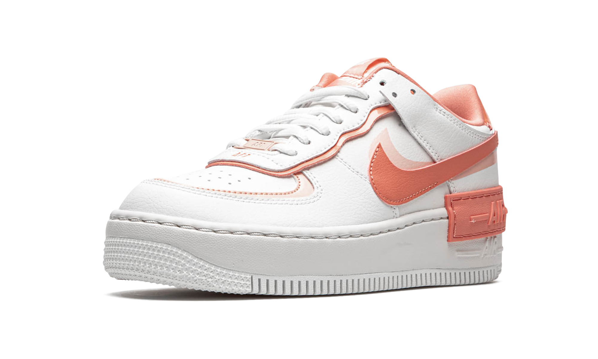 nike air force 1 low shadow white coral pink women s+CJ1641-101+left diagnol single view