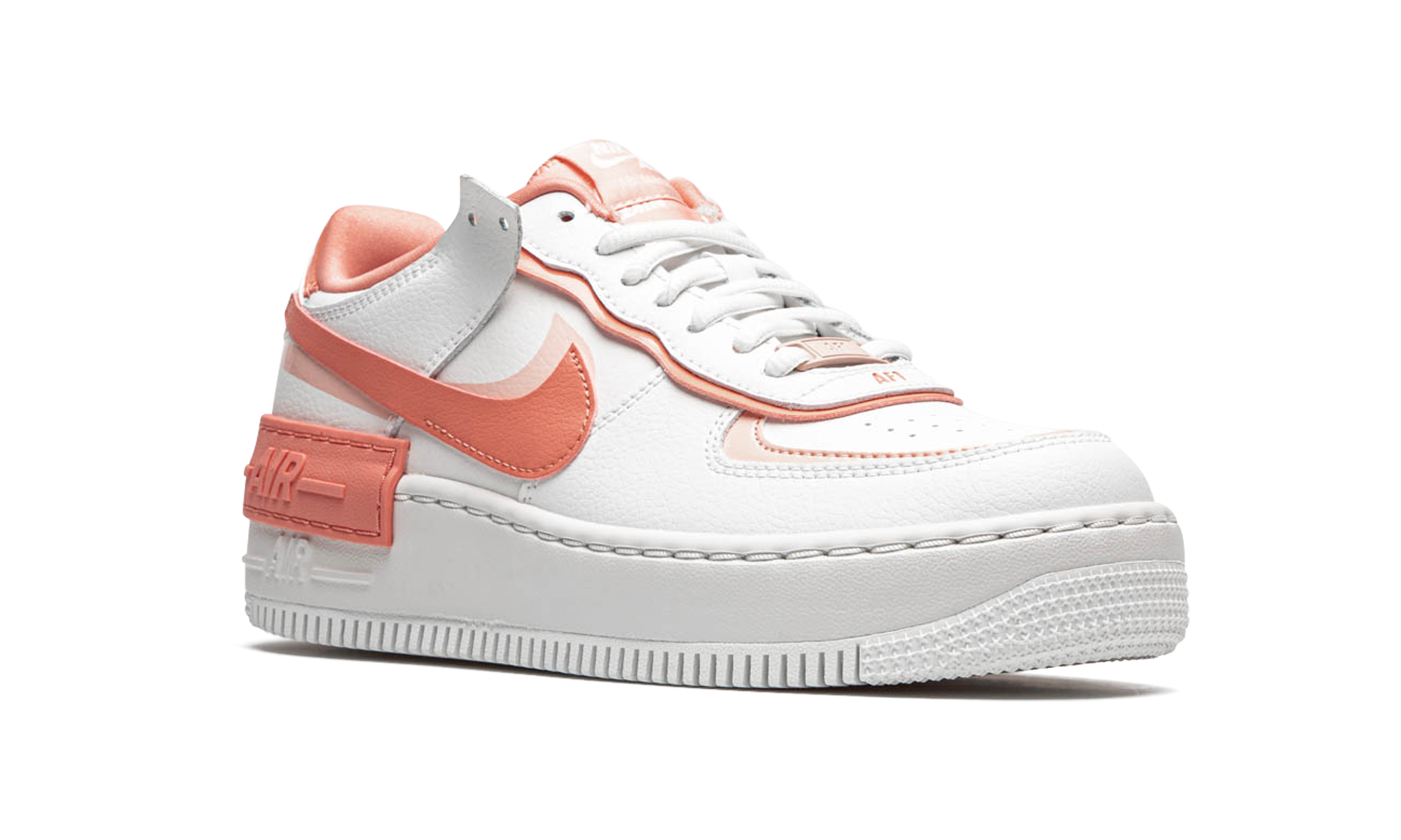 nike air force 1 low shadow white coral pink women s+CJ1641-101+diagnol right view