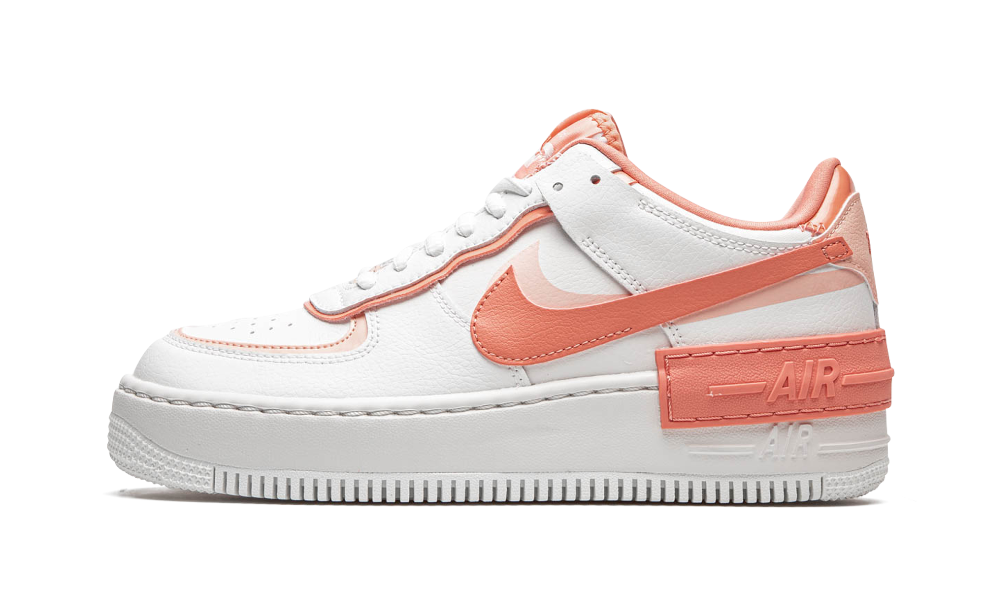 nike air force 1 low shadow white coral pink women s+CJ1641-101+diagnol right view 1