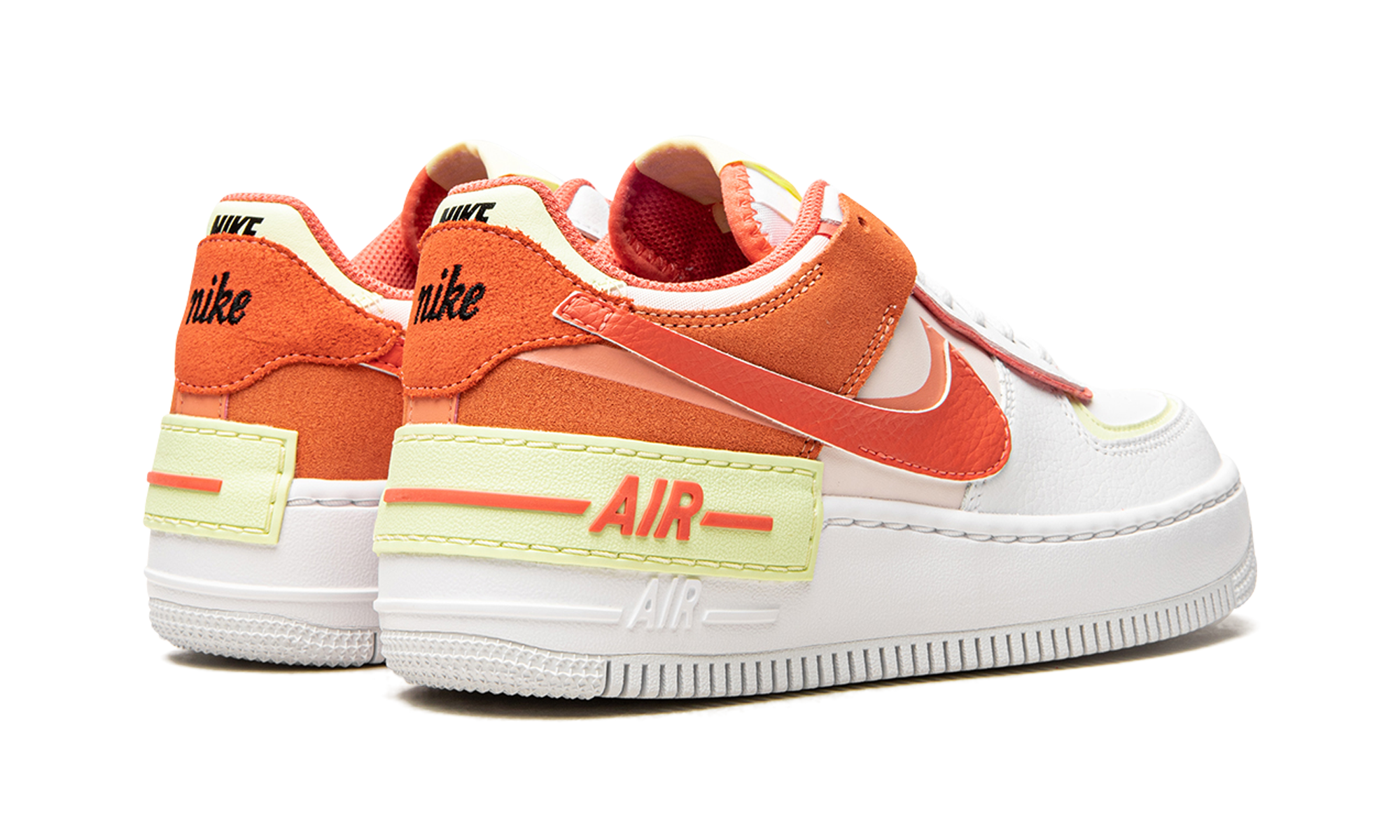 nike air force 1 low shadow white magic ember women s+CI0919-110+diagnol right behind view