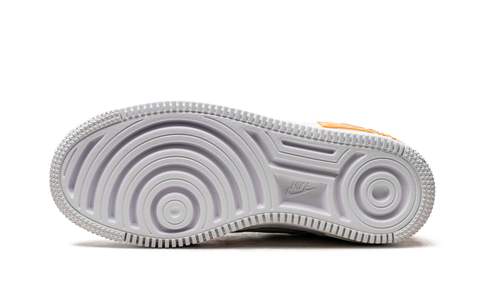 nike air force 1 low shadow white peach cream lime women s+DX3718-100+bottom view