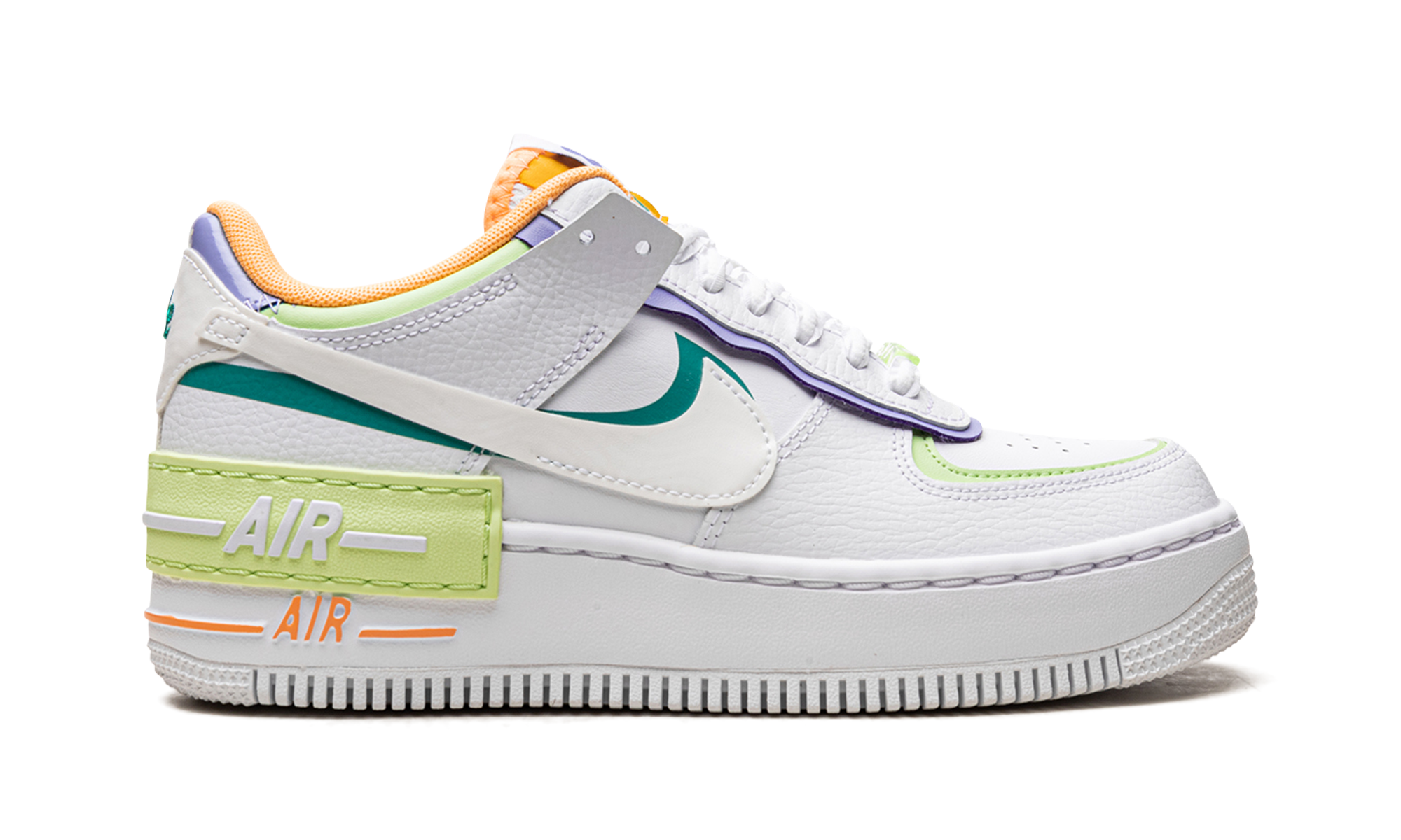 nike air force 1 low shadow white peach cream lime women s+DX3718-100+right view