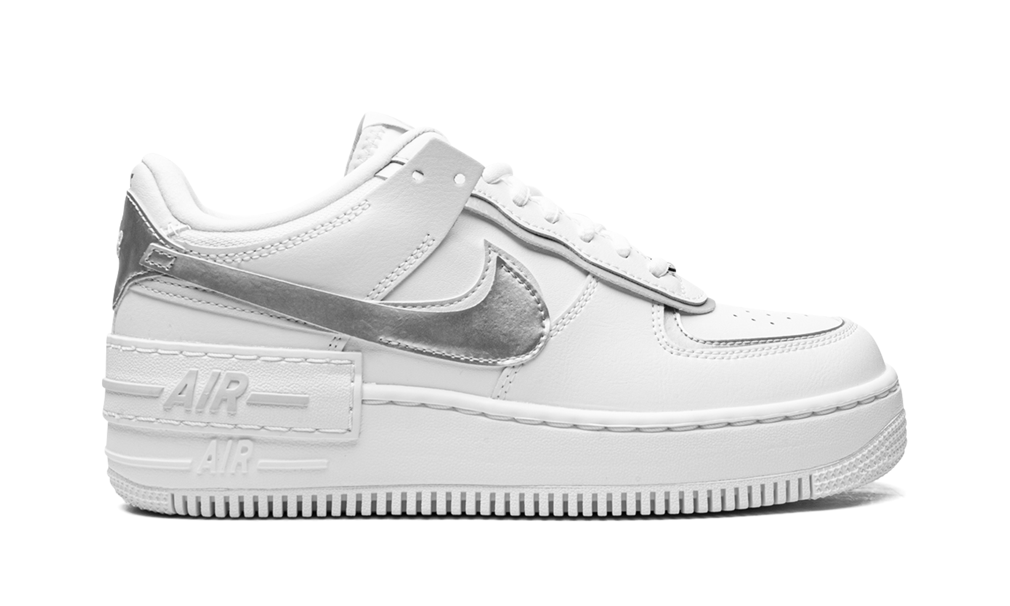 nike air force 1 low shadow white pure platinum metallic silver women s+CI0919-119+right view