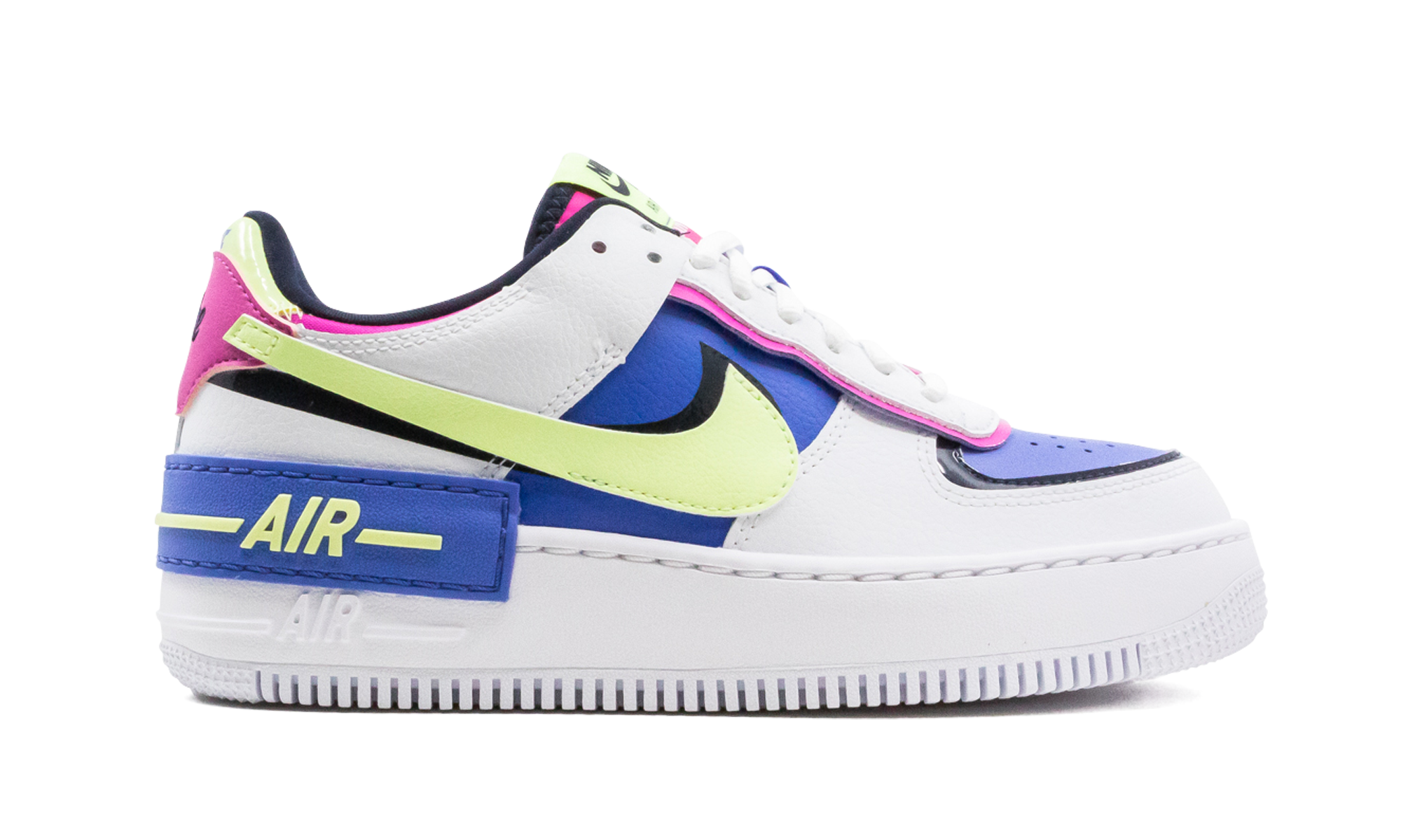 nike air force 1 low shadow white sapphire barely volt women s+CJ1641-100+right view