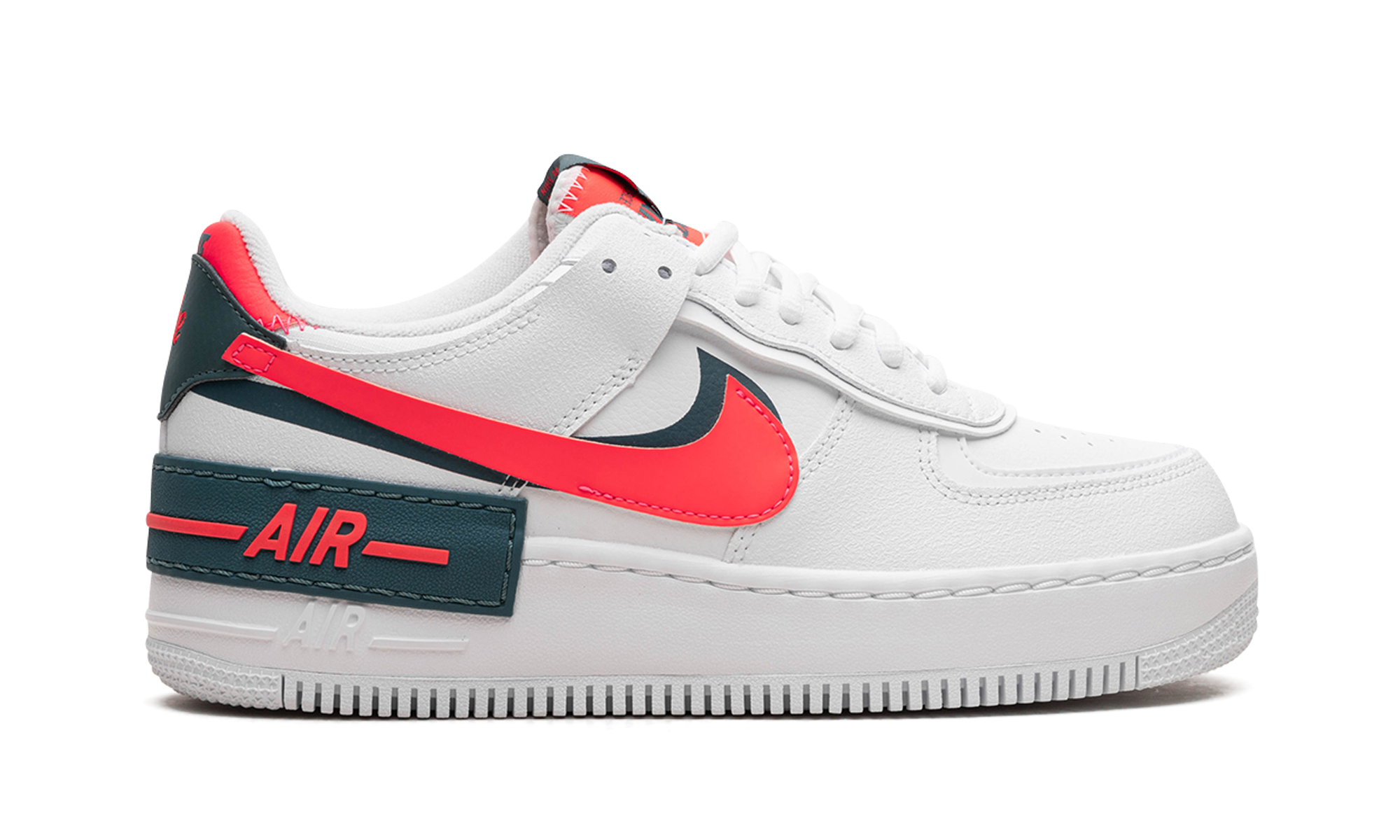 nike air force 1 low shadow white solar red women s+DB3902-100+right view