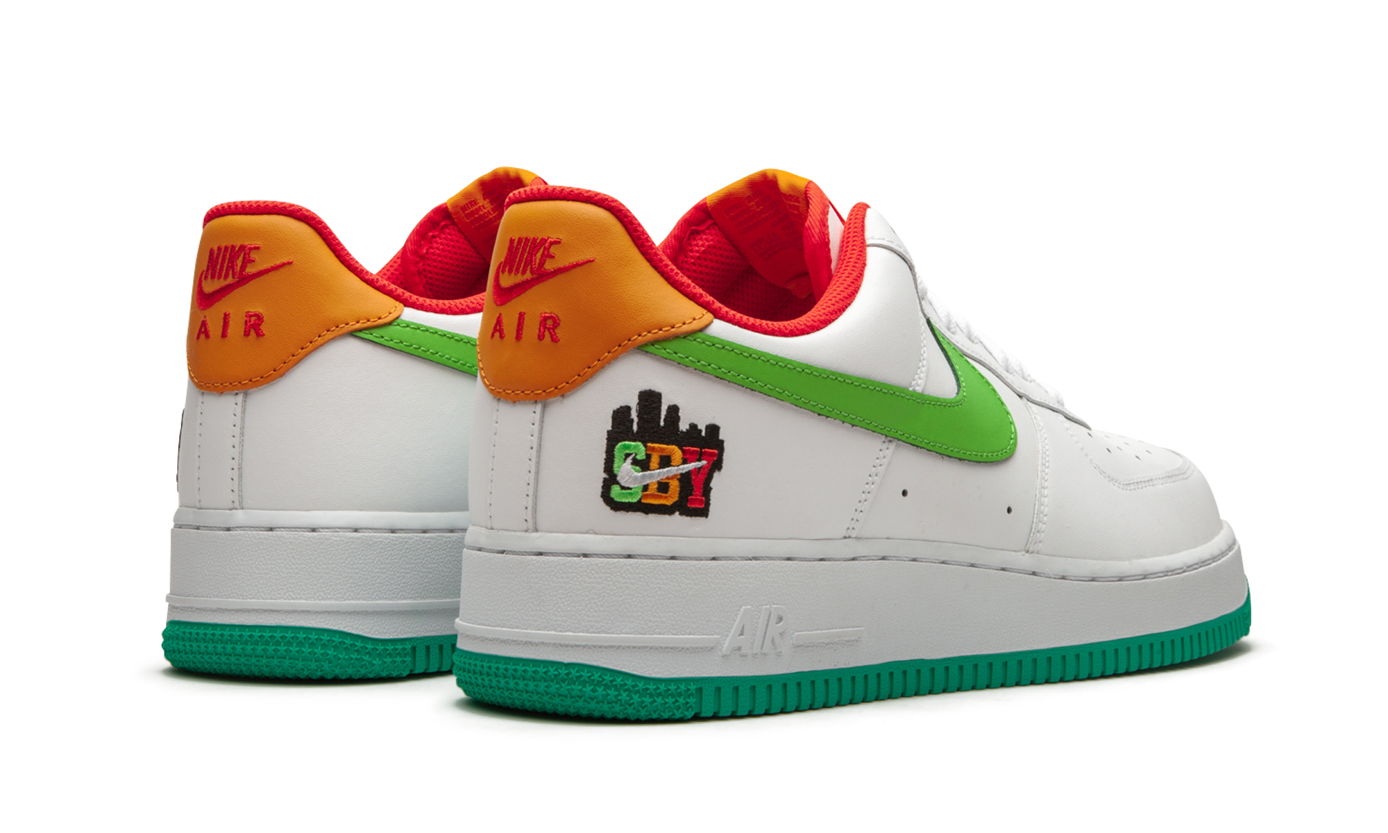 nike air force 1 low shibuya white+CQ7506-146+diagnol right behind view