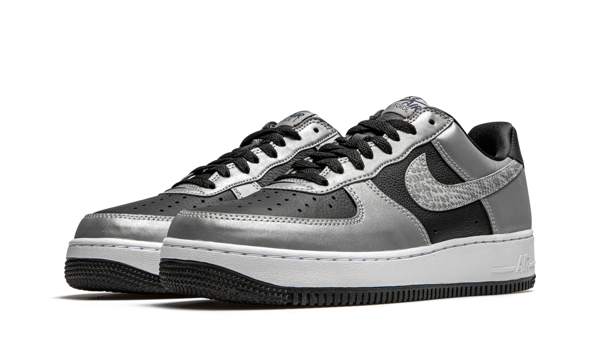 nike air force 1 low silver snake 2021+DJ6033-001+diagnol left view