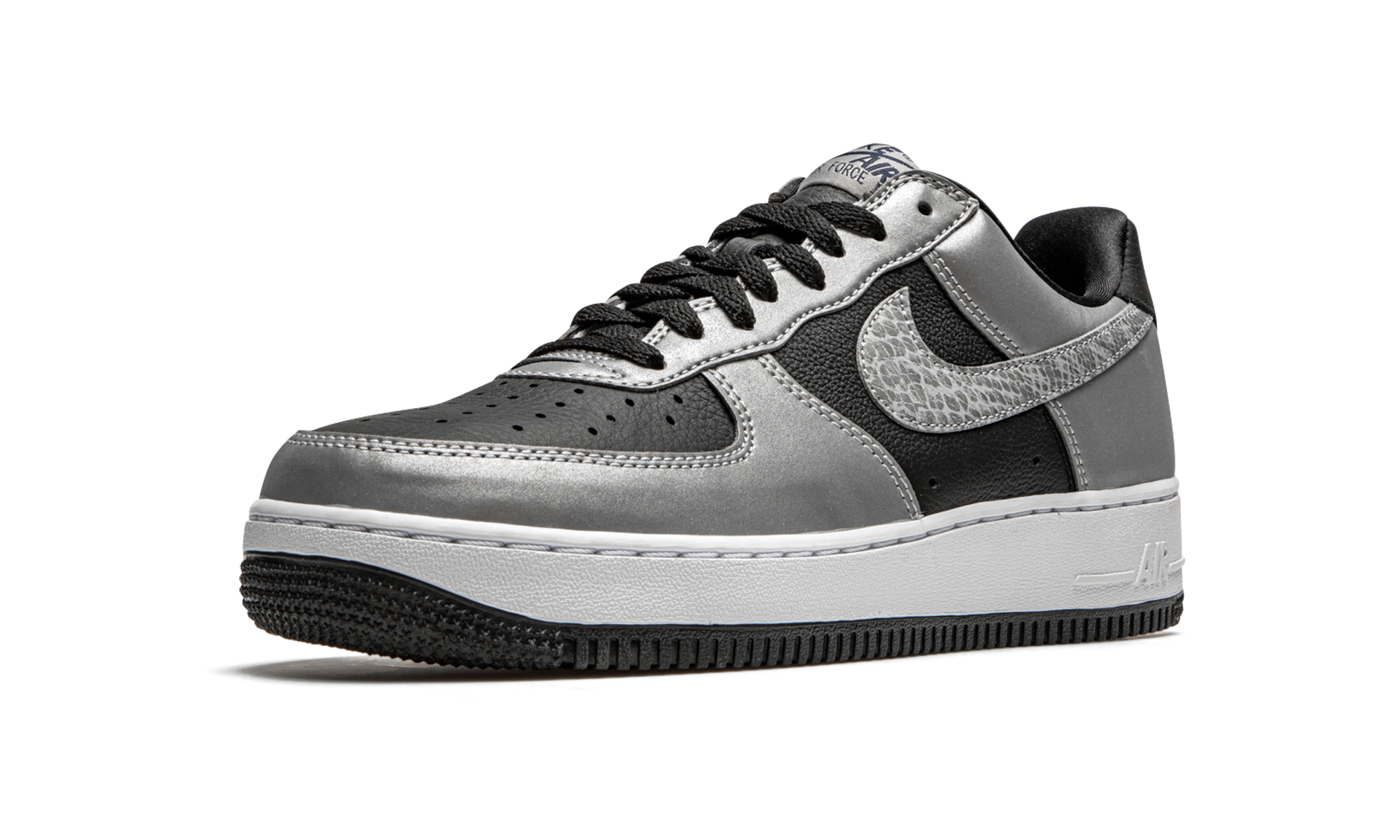 nike air force 1 low silver snake 2021+DJ6033-001+left diagnol single view
