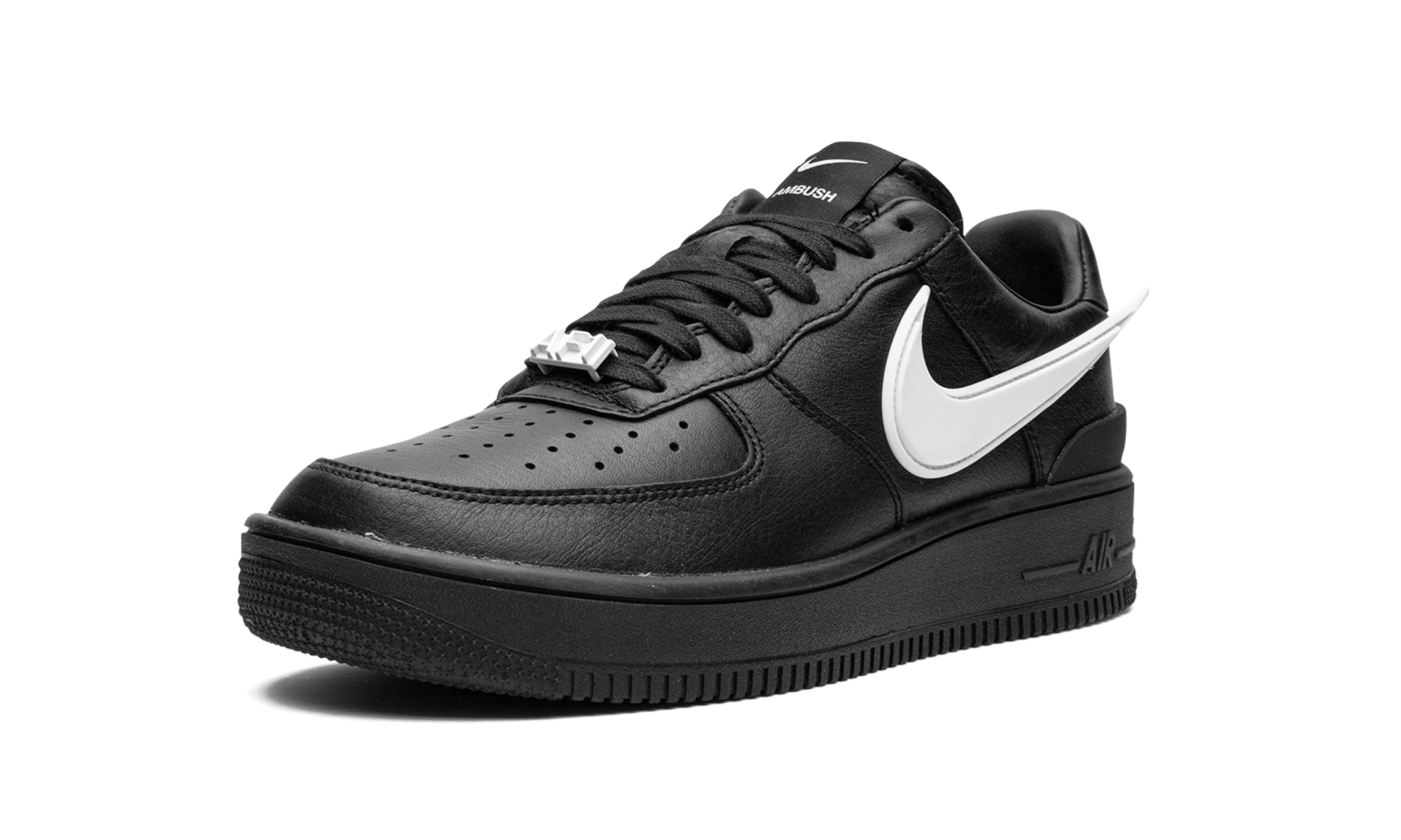 nike air force 1 low sp ambush black+DV3464-001+left diagnol single view