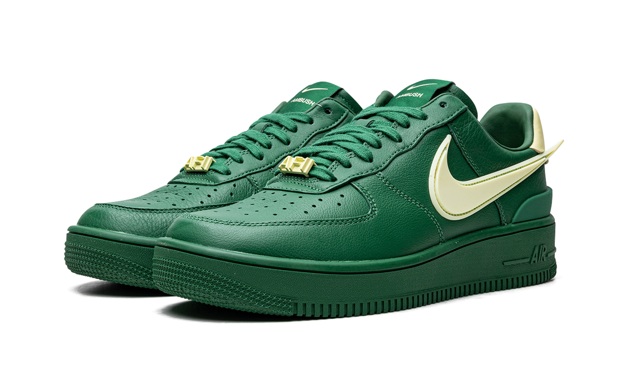 nike air force 1 low sp ambush pine green+DV3464-300+diagnol left view