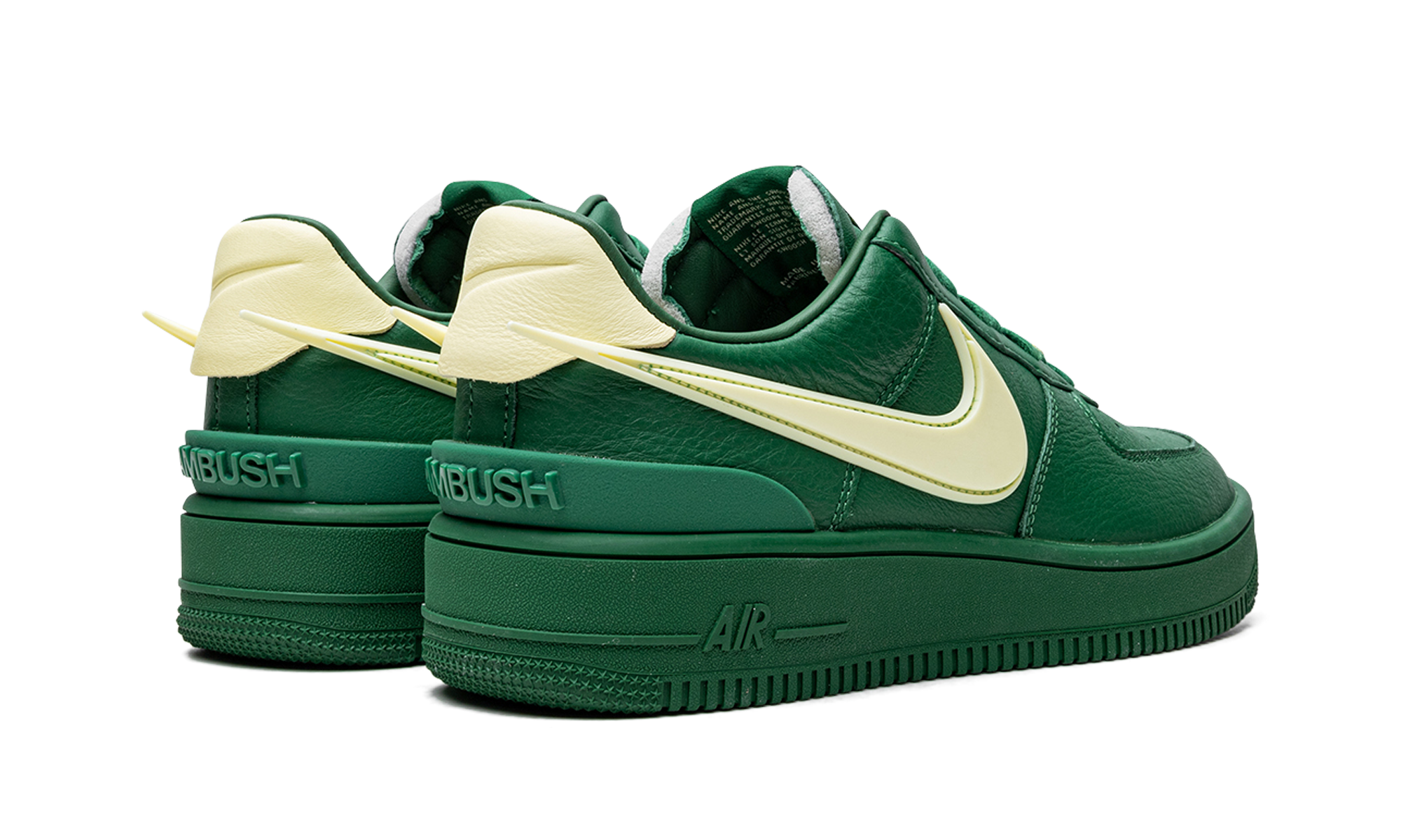 nike air force 1 low sp ambush pine green+DV3464-300+diagnol right behind view