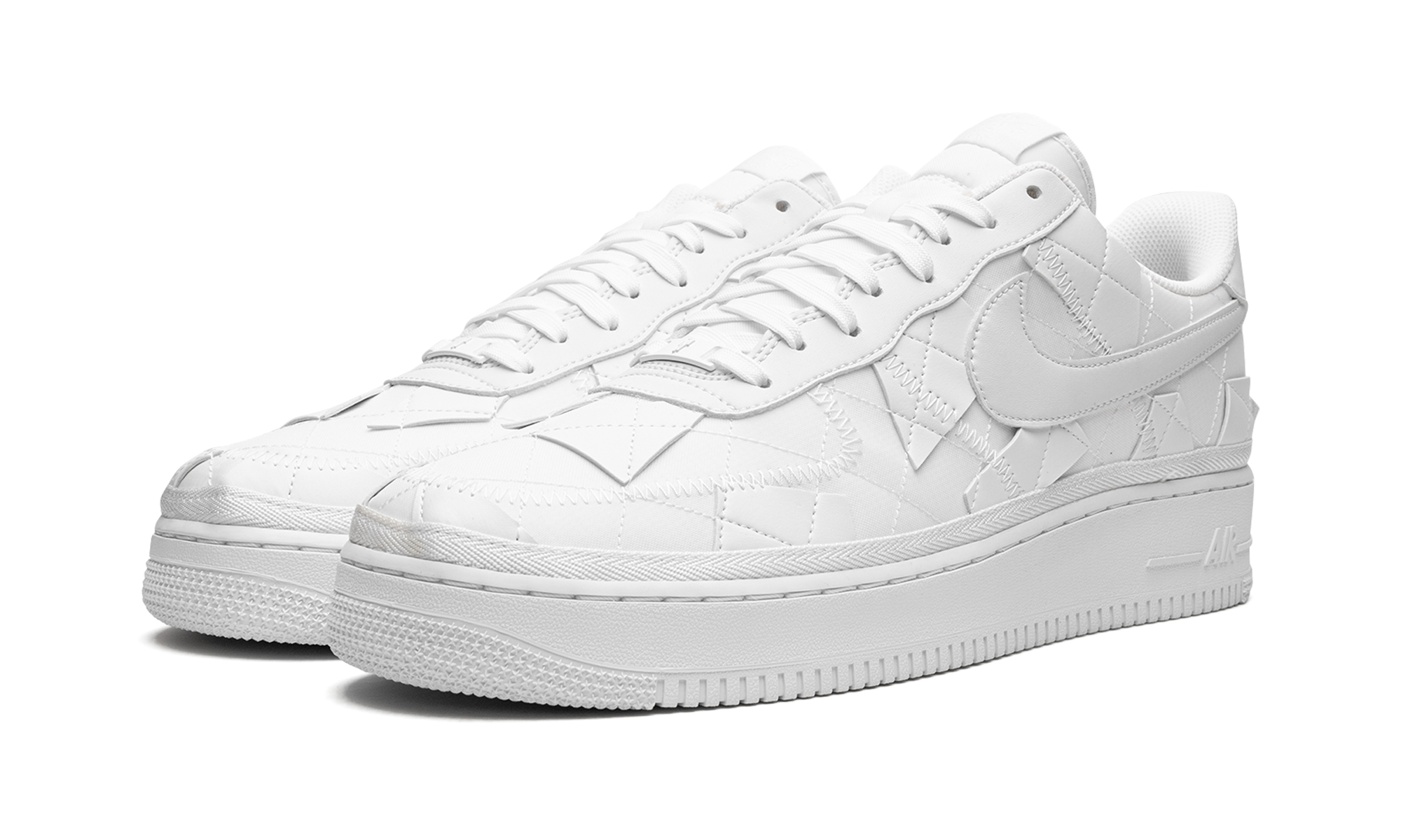 nike air force 1 low sp billie eilish triple white+DZ3674-100+diagnol left view