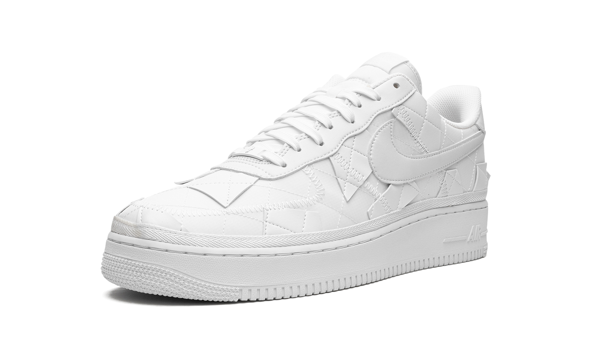 nike air force 1 low sp billie eilish triple white+DZ3674-100+left diagnol single view