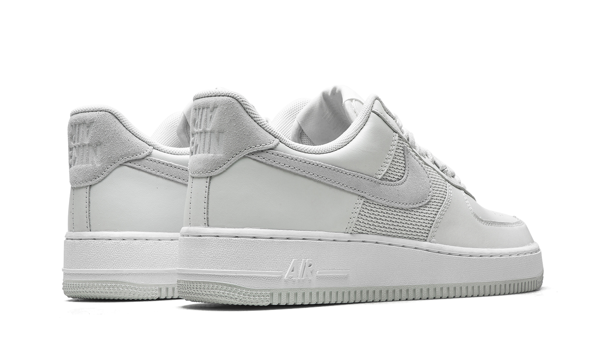 nike air force 1 low sp slam jam white+DX5590-100+diagnol right behind view