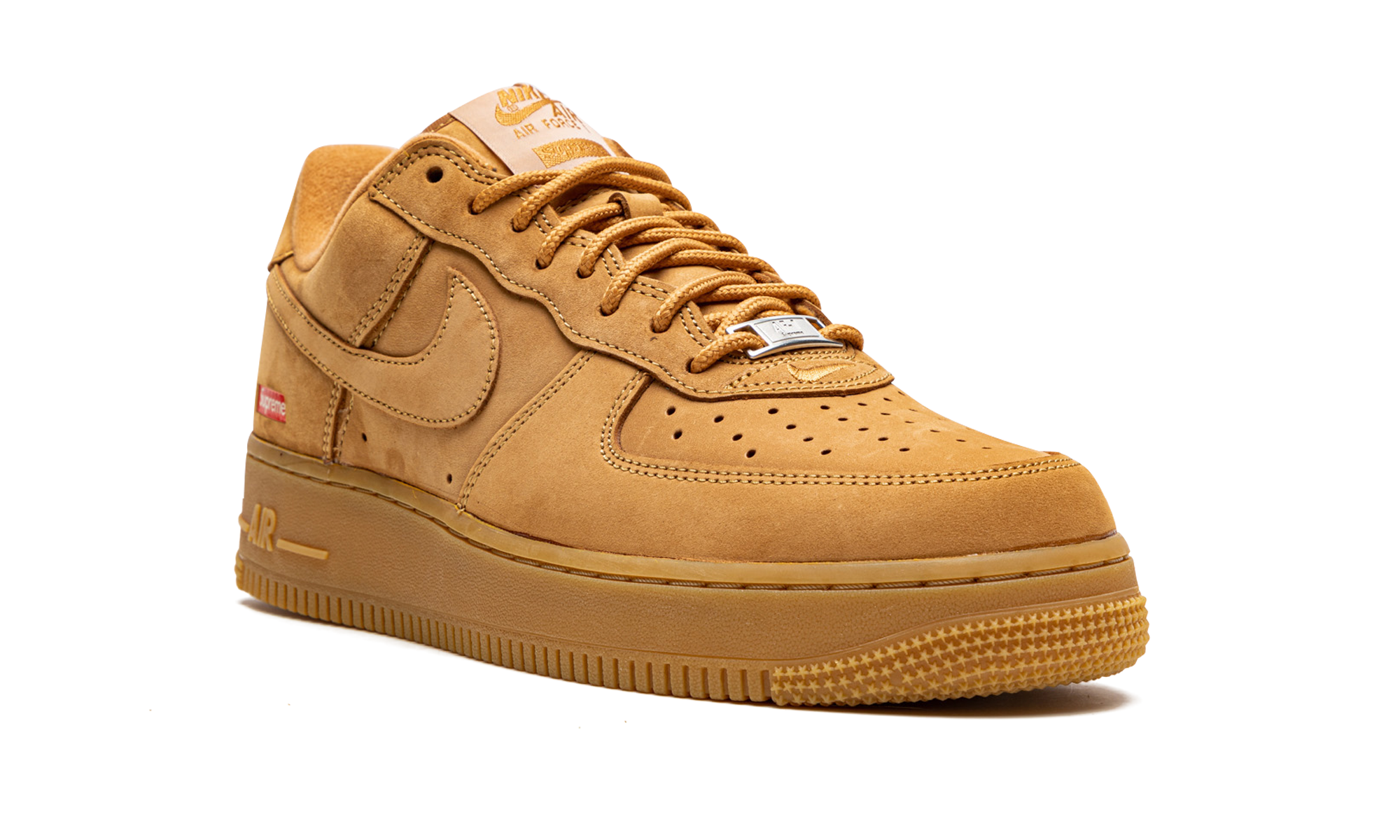 nike air force 1 low sp supreme wheat+DN1555-200+diagnol right view