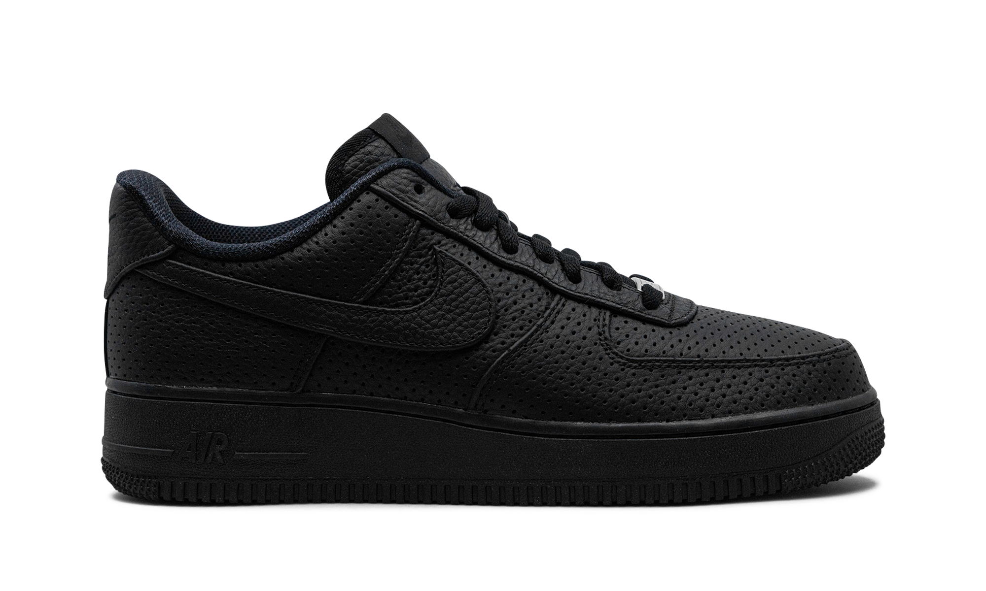 nike air force 1 low sp triple black perforated+HF8189-001+right view
