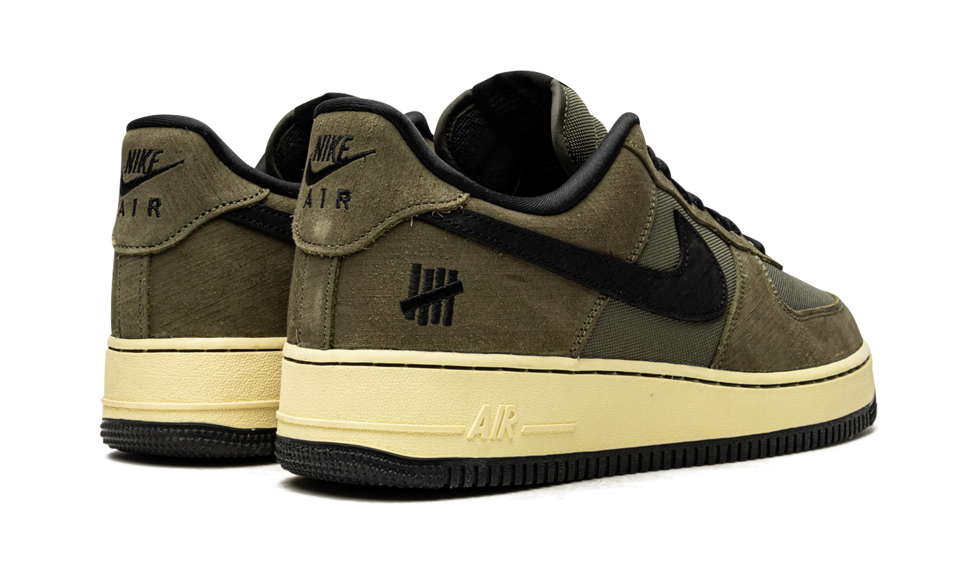 nike air force 1 low sp undefeated ballistic dunk vs af1+DH3064-300+diagnol right behind view