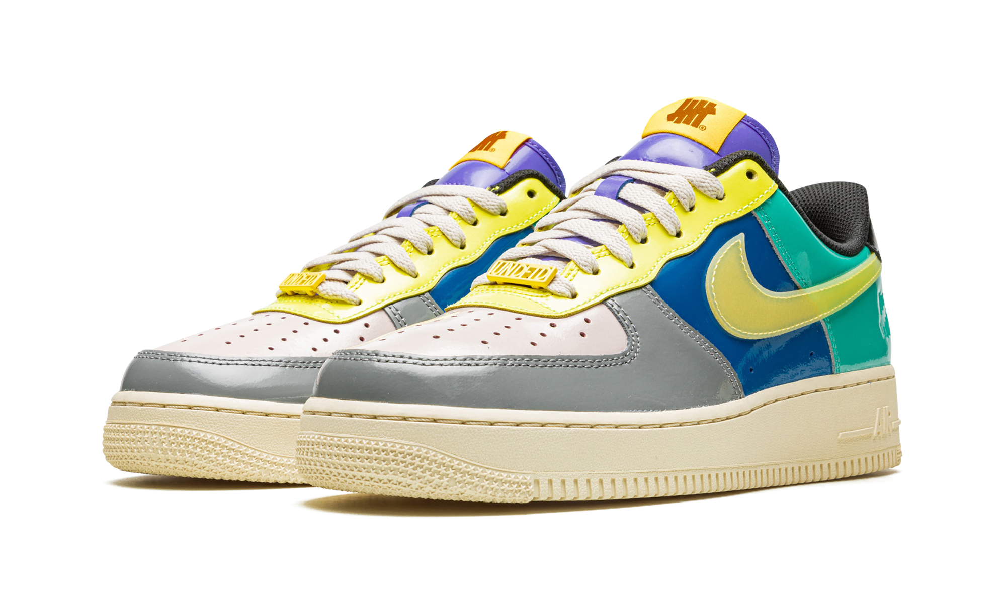 nike air force 1 low sp undefeated multi patent community+DV5255-001+diagnol left view