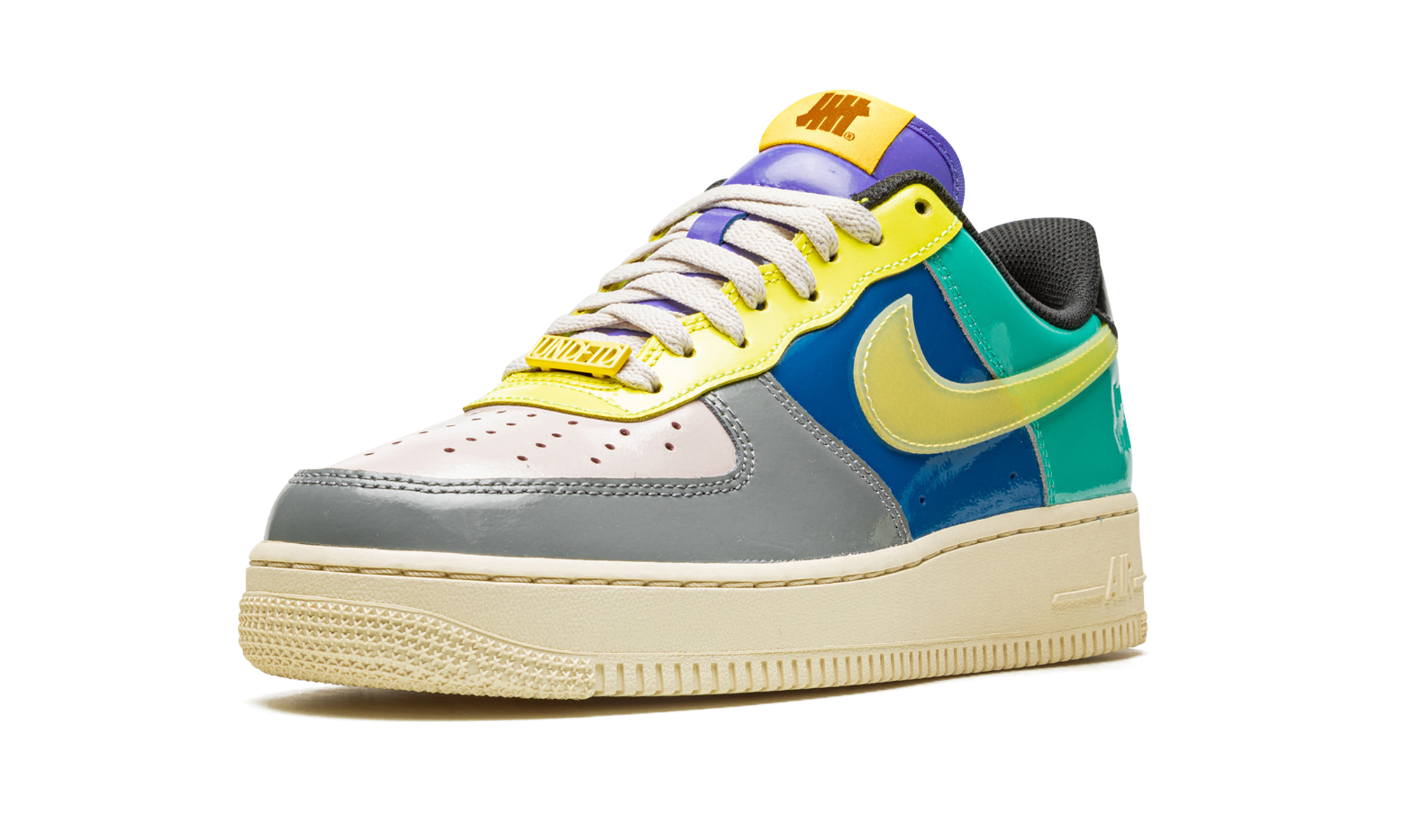 nike air force 1 low sp undefeated multi patent community+DV5255-001+left diagnol single view