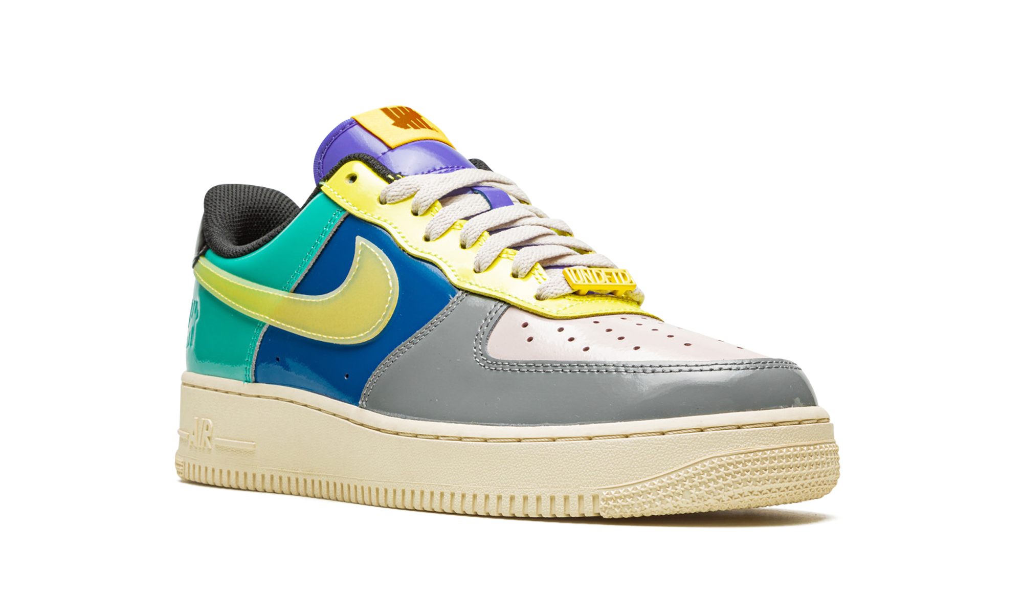 nike air force 1 low sp undefeated multi patent community+DV5255-001+diagnol right view
