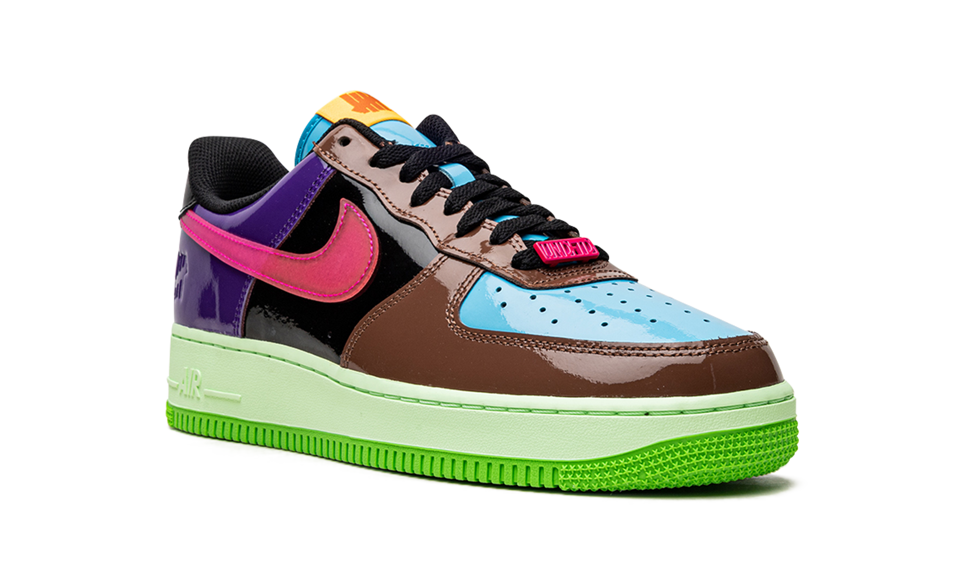 nike air force 1 low sp undefeated multi patent pink prime+DV5255-200+diagnol right view