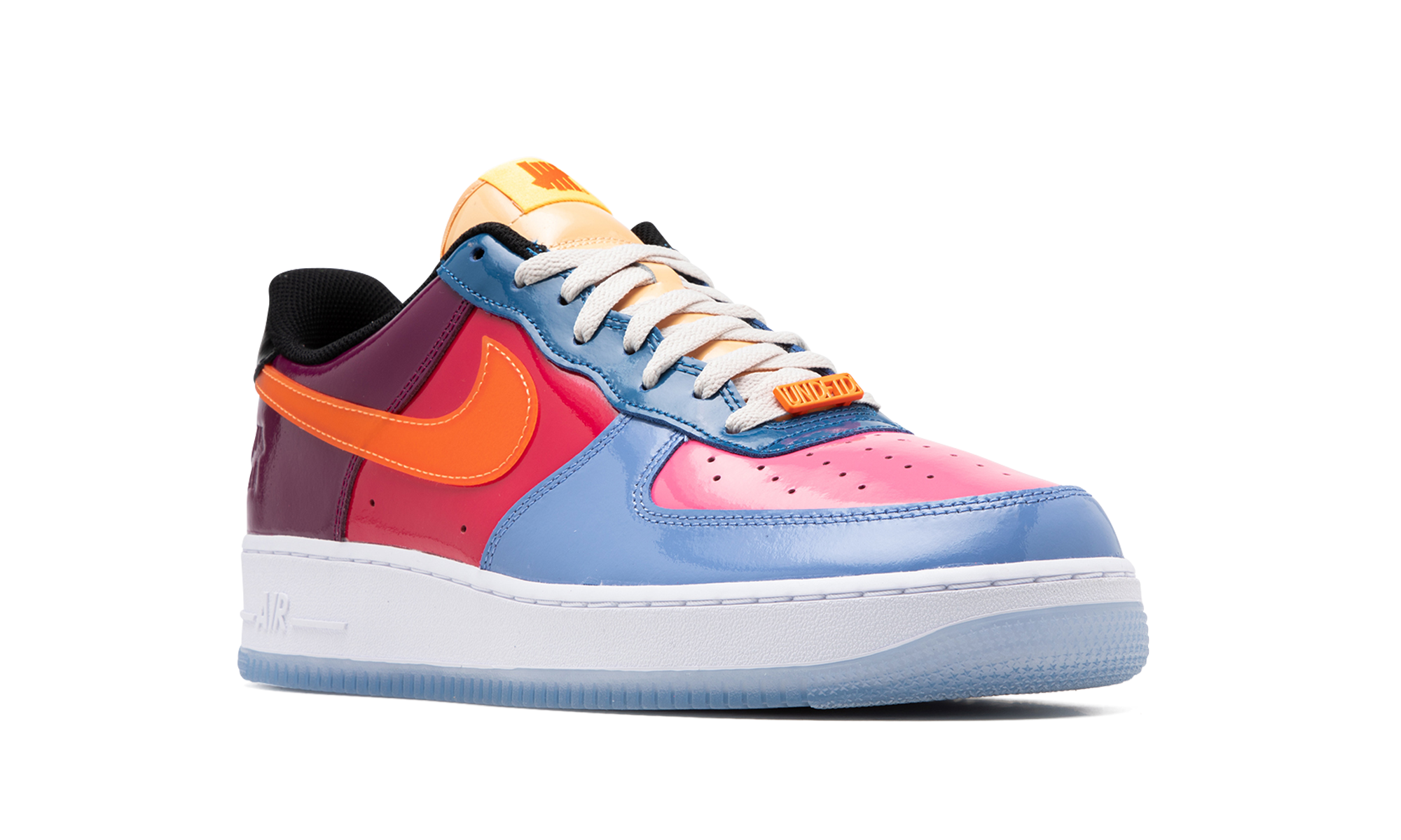 nike air force 1 low sp undefeated multi patent total orange+DV5255-400+diagnol right view