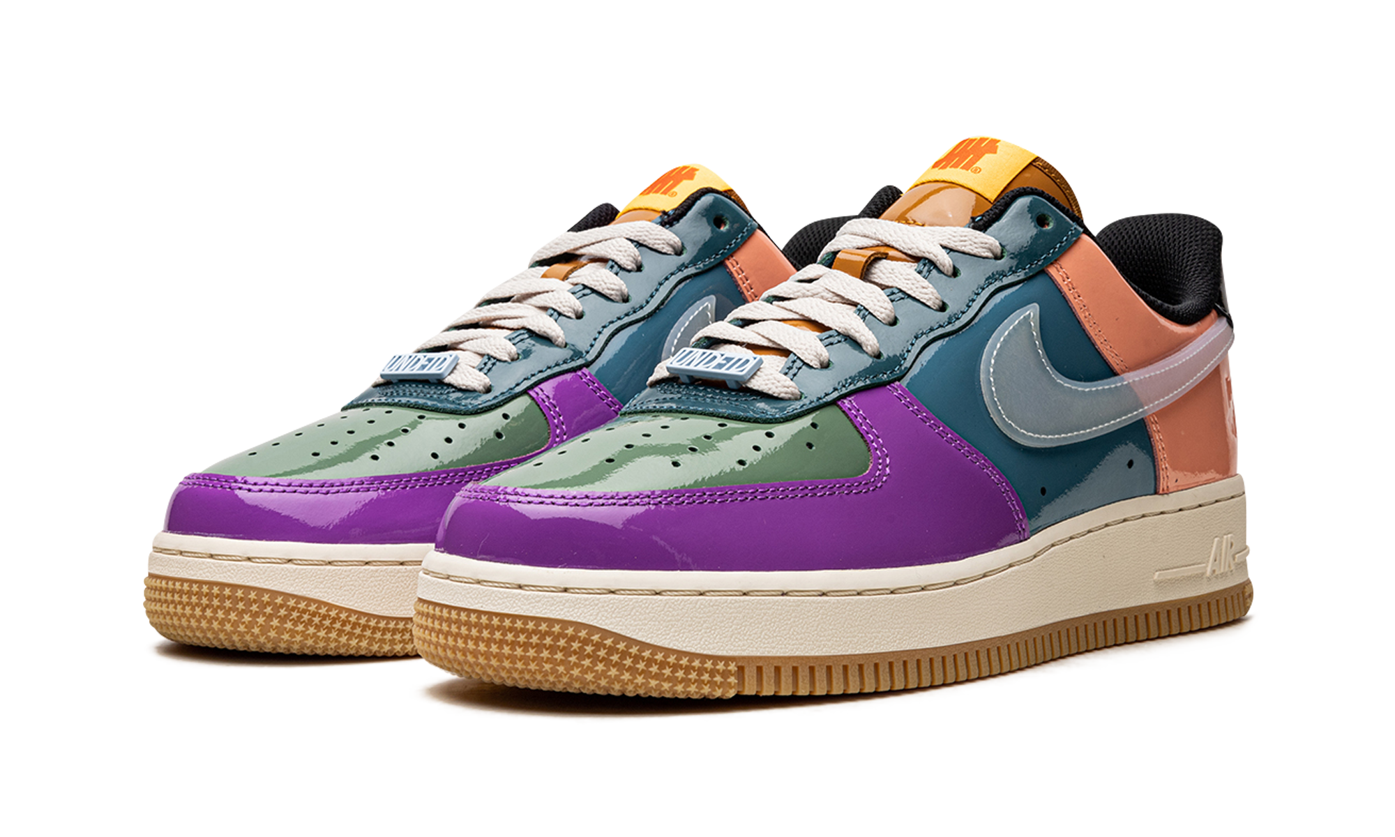 nike air force 1 low sp undefeated multi patent wild berry+DV5255-500+diagnol left view
