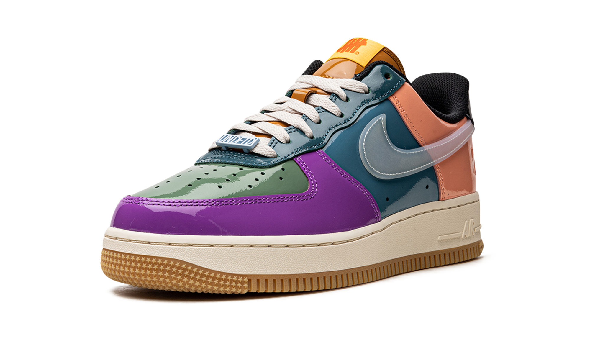 nike air force 1 low sp undefeated multi patent wild berry+DV5255-500+left diagnol single view