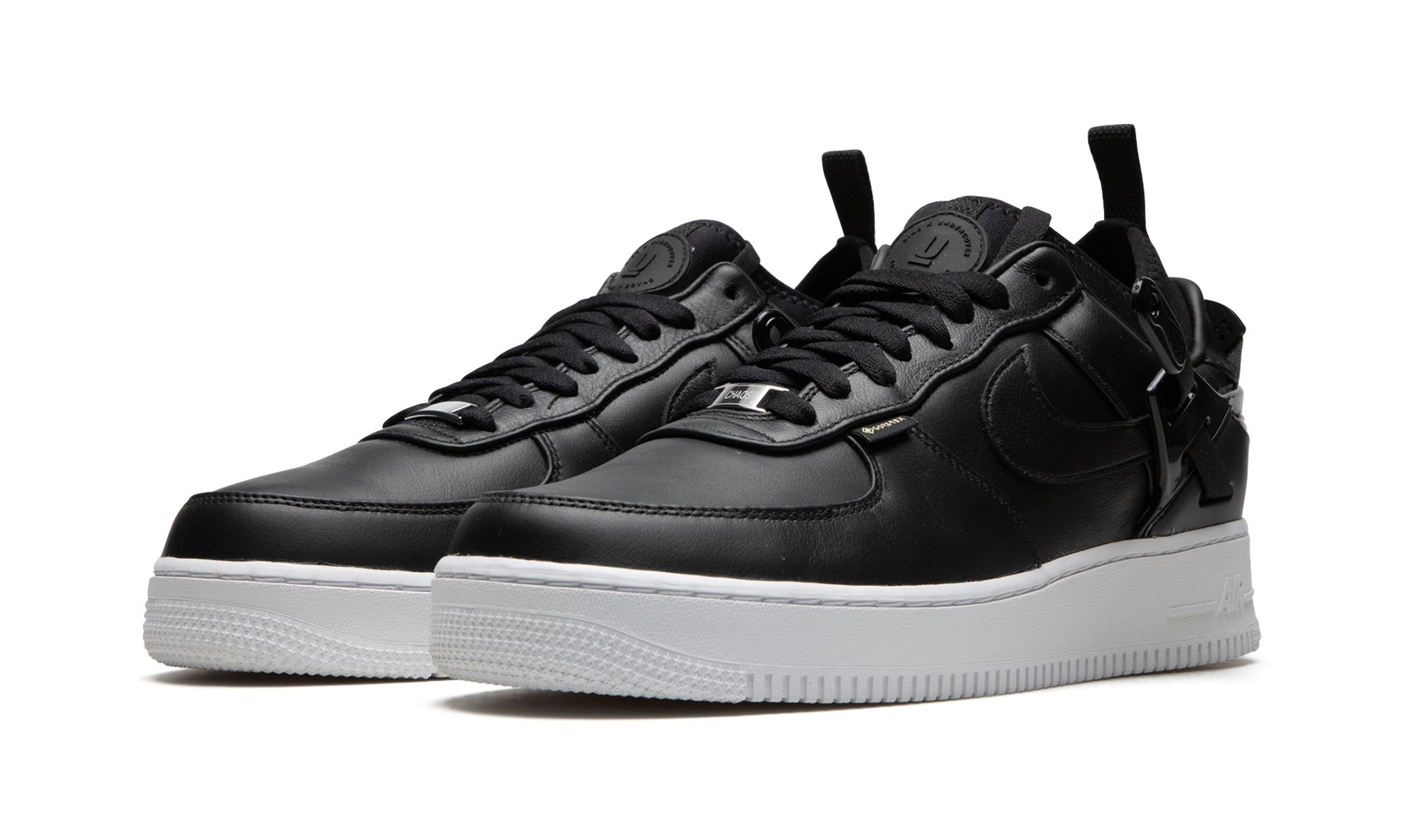 nike air force 1 low sp undercover black+DQ7558-002+diagnol left view