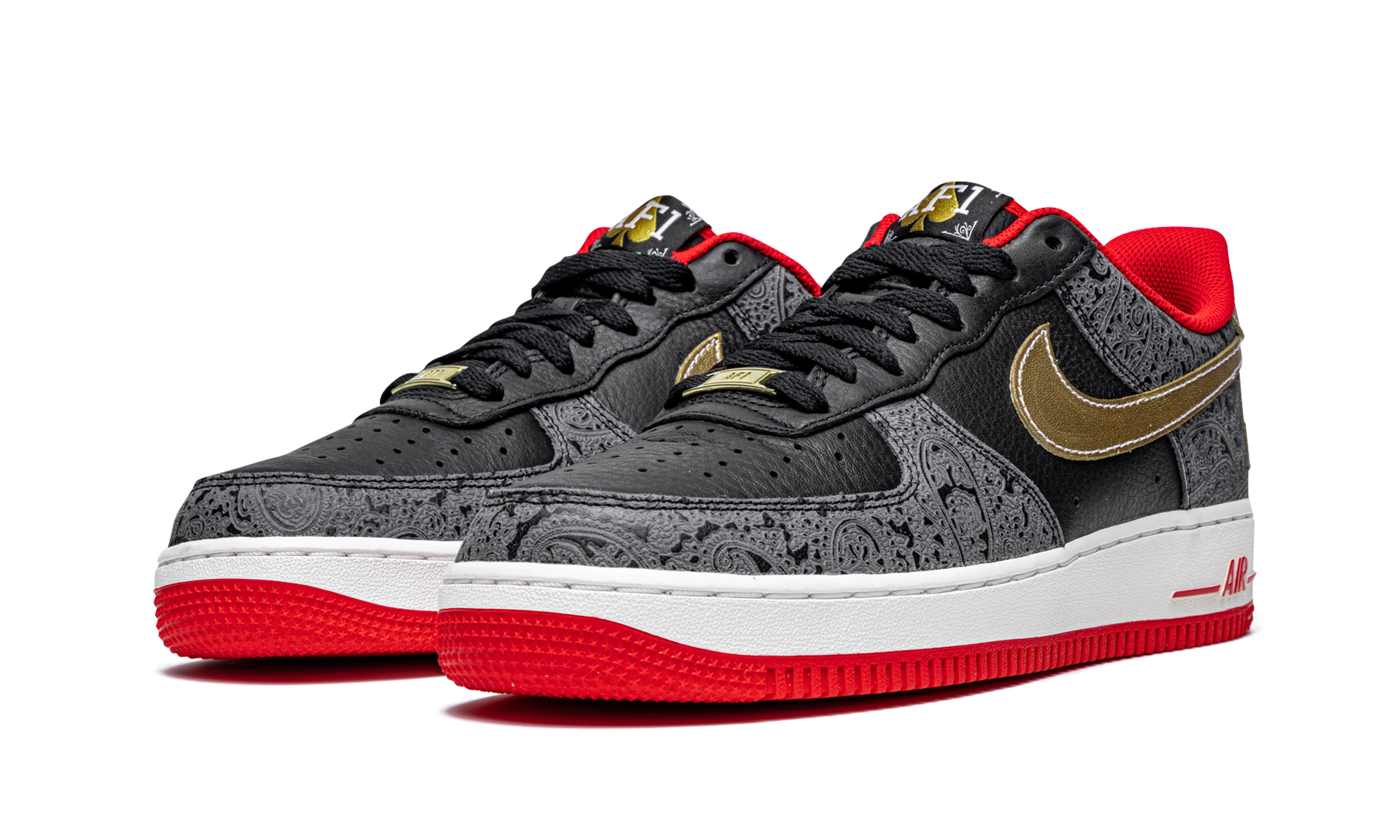 nike air force 1 low spades+DJ5184-001+diagnol left view