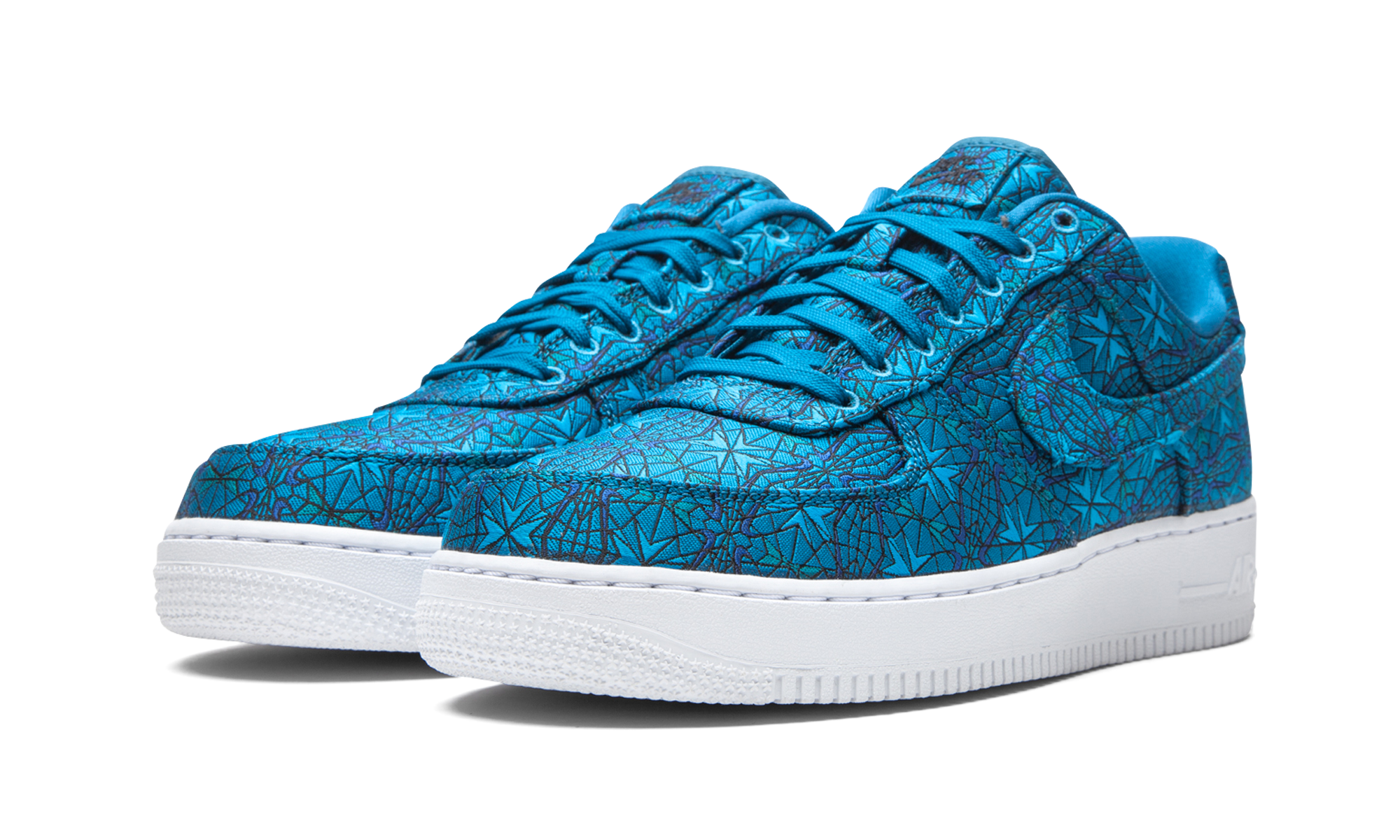 nike air force 1 low stained glass green abyss+AT4144-300+diagnol left view