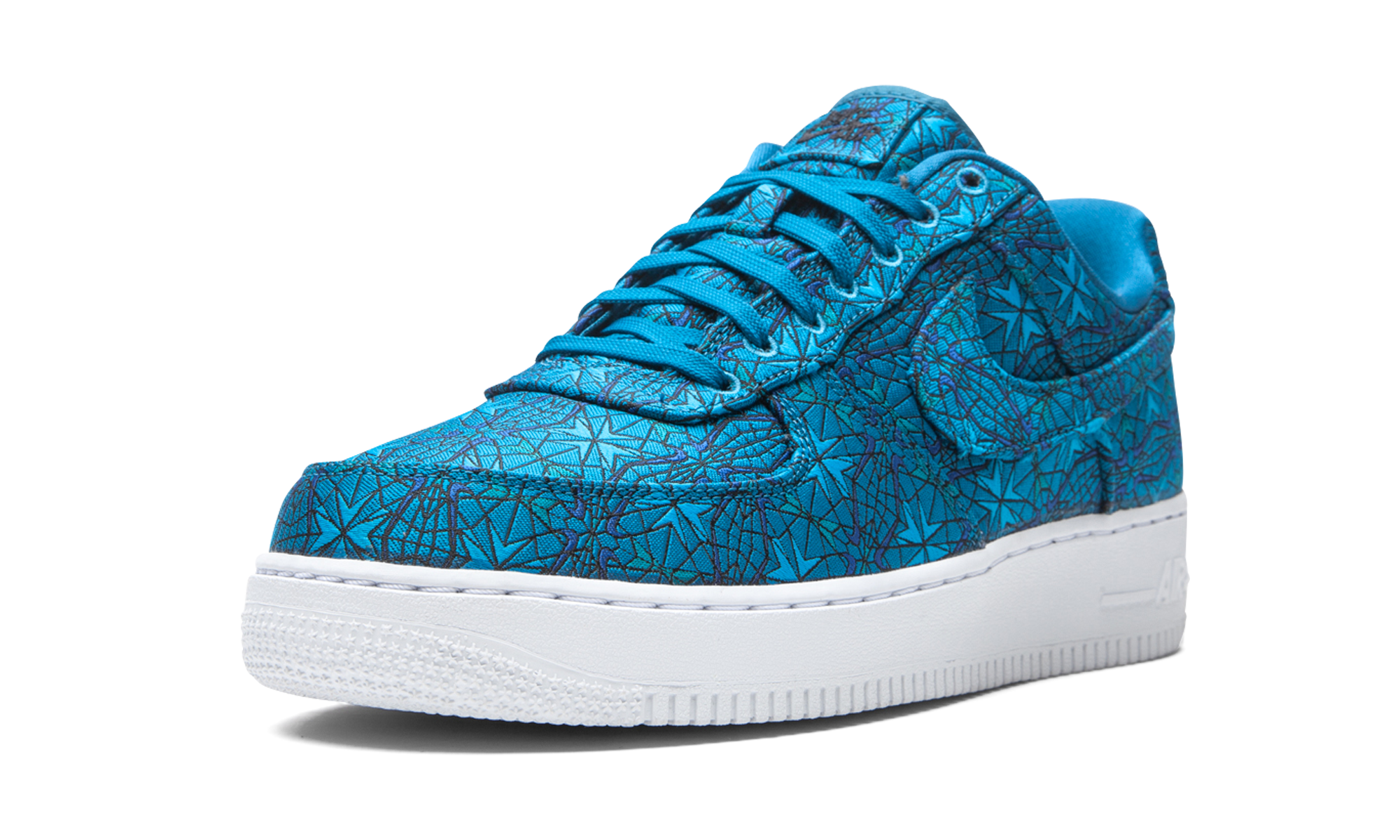 nike air force 1 low stained glass green abyss+AT4144-300+left diagnol single view